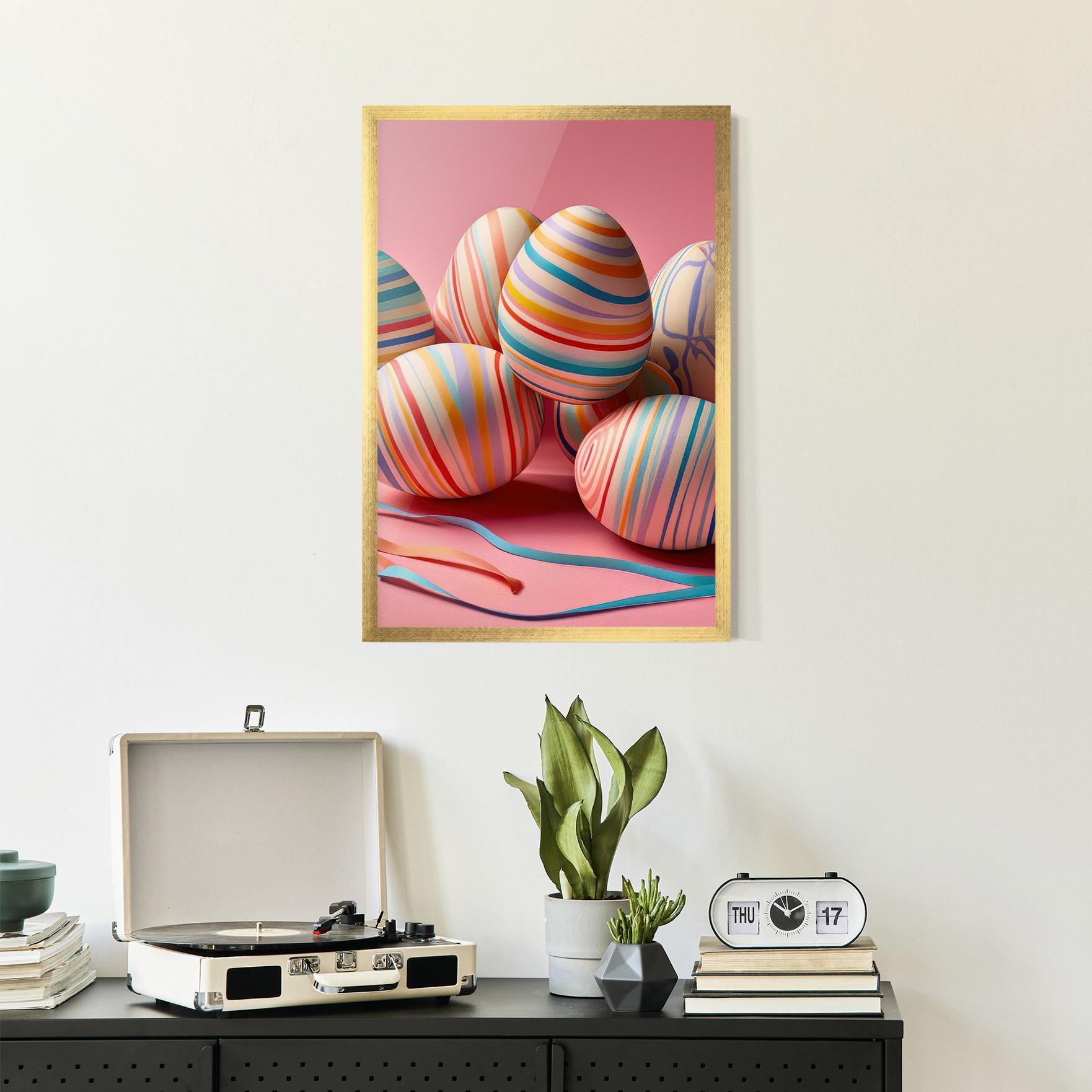 Keretezett Poszter Easter Eggs Ribbons mockup 2