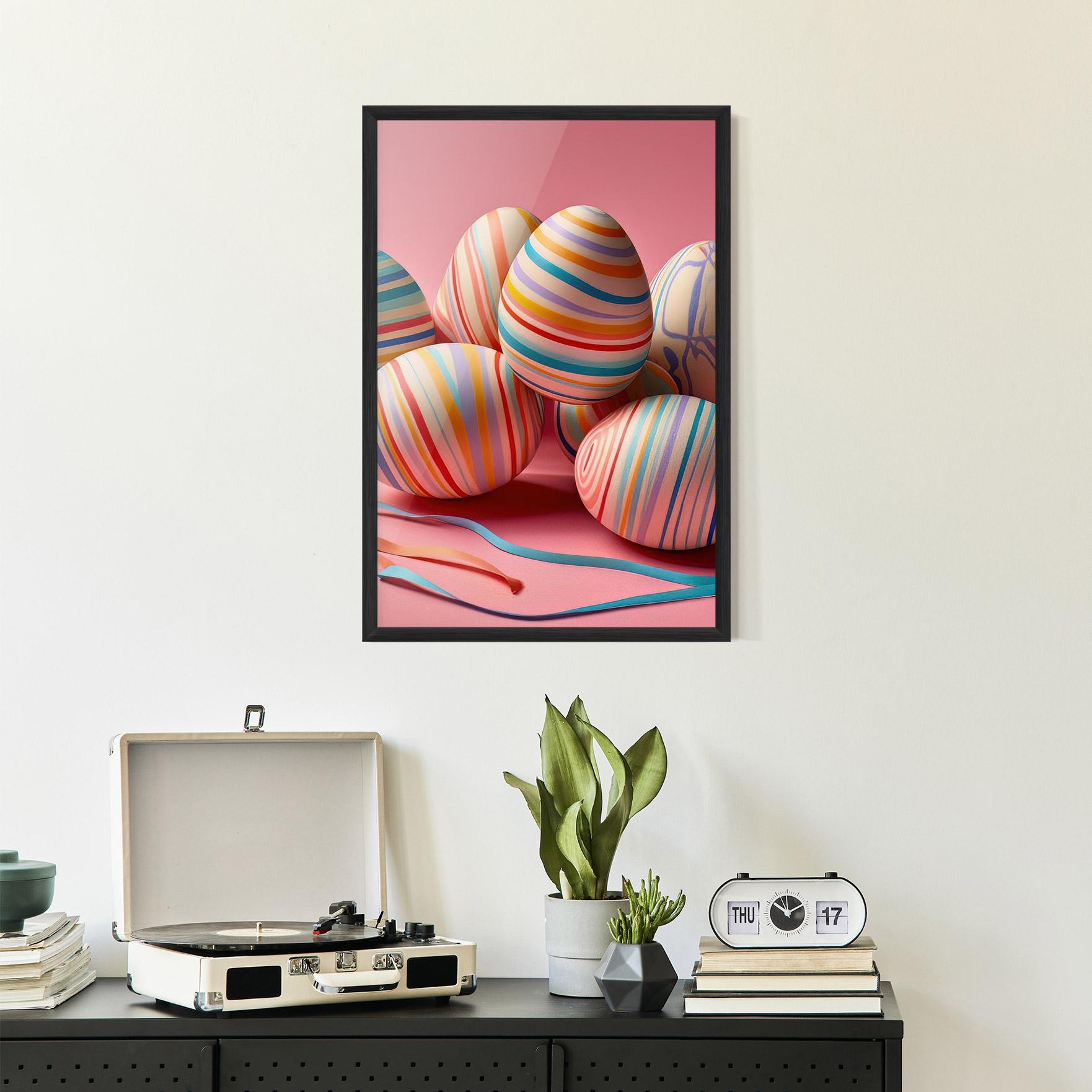 Keretezett Poszter Easter Eggs Ribbons mockup 2