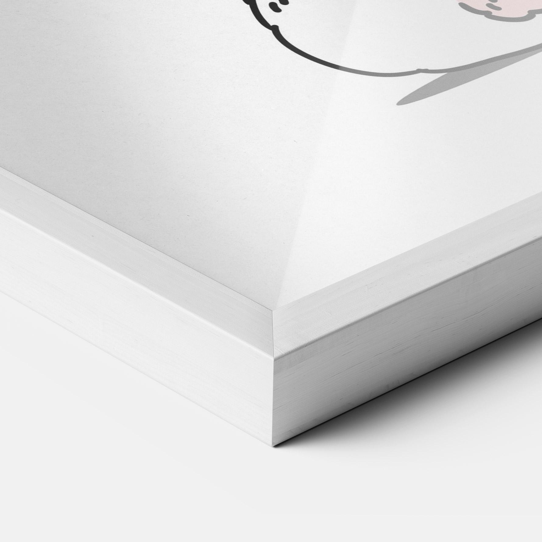 Keretezett Poszter Cute Spring Bunny mockup 3