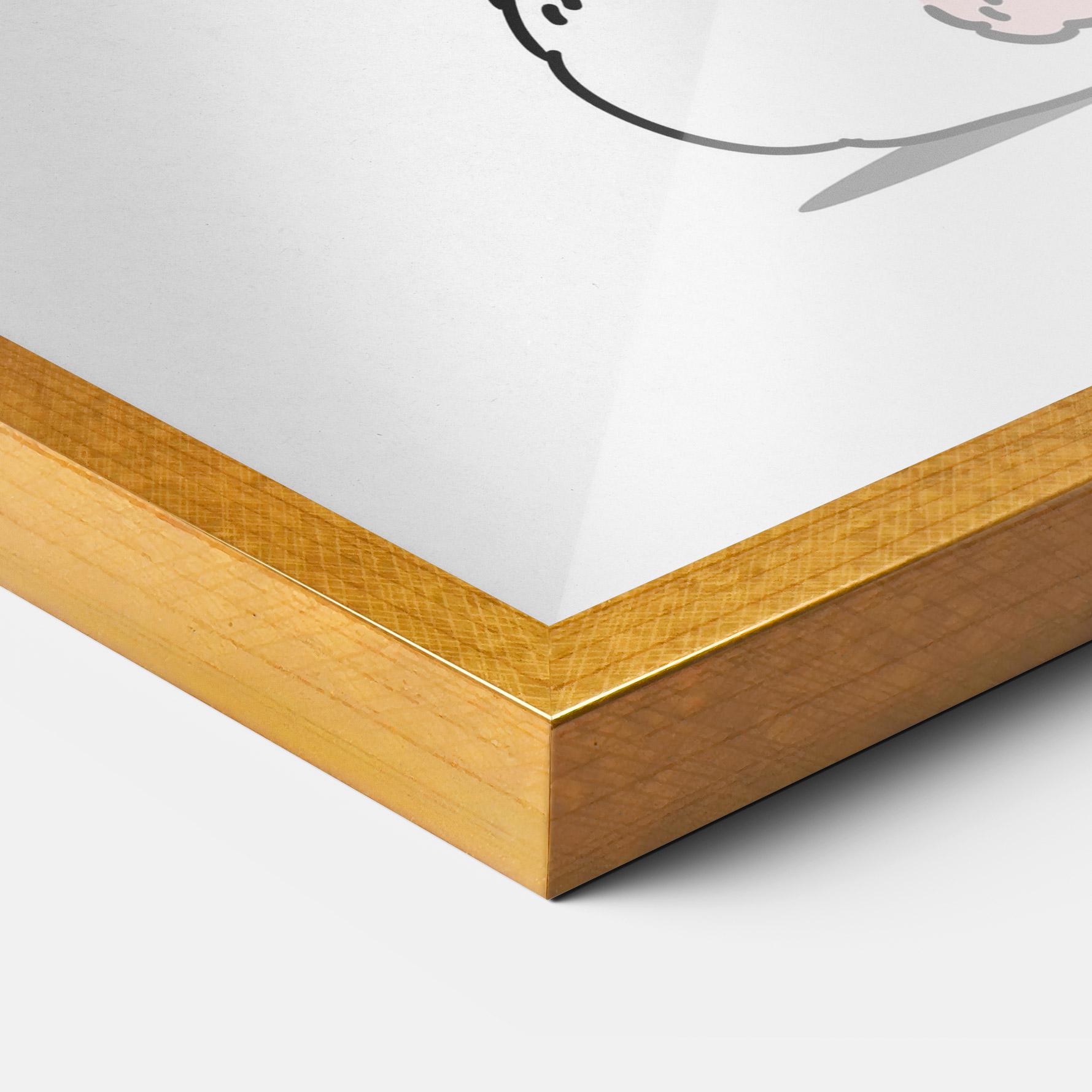 Keretezett Poszter Cute Spring Bunny mockup 3