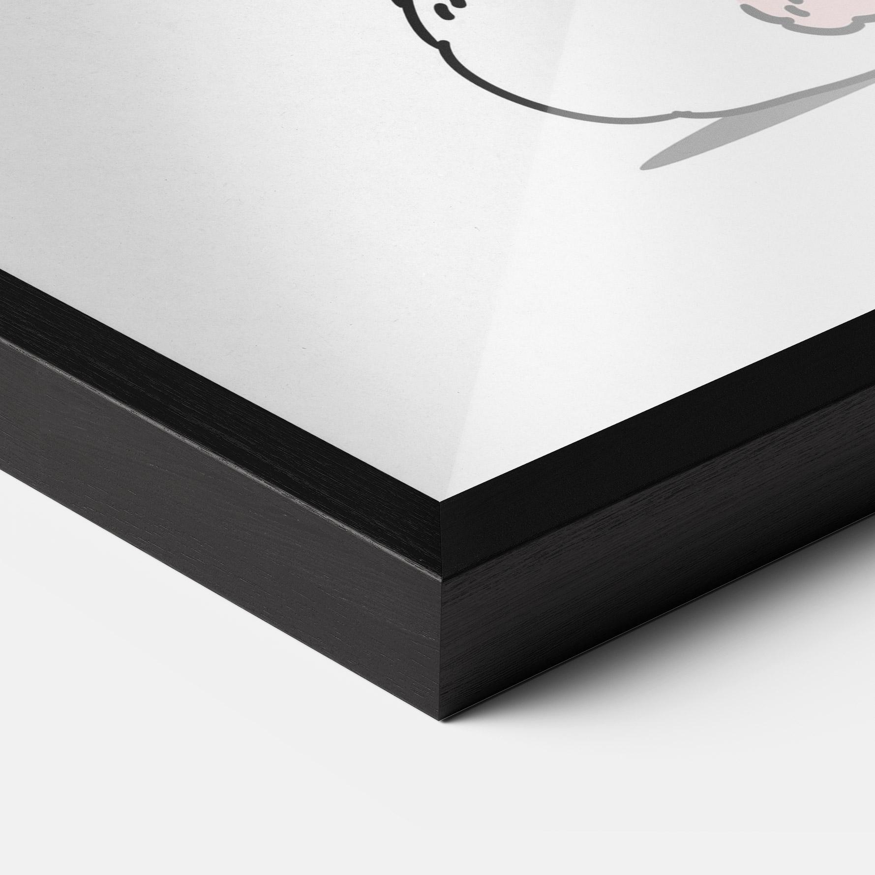 Keretezett Poszter Cute Spring Bunny mockup 3