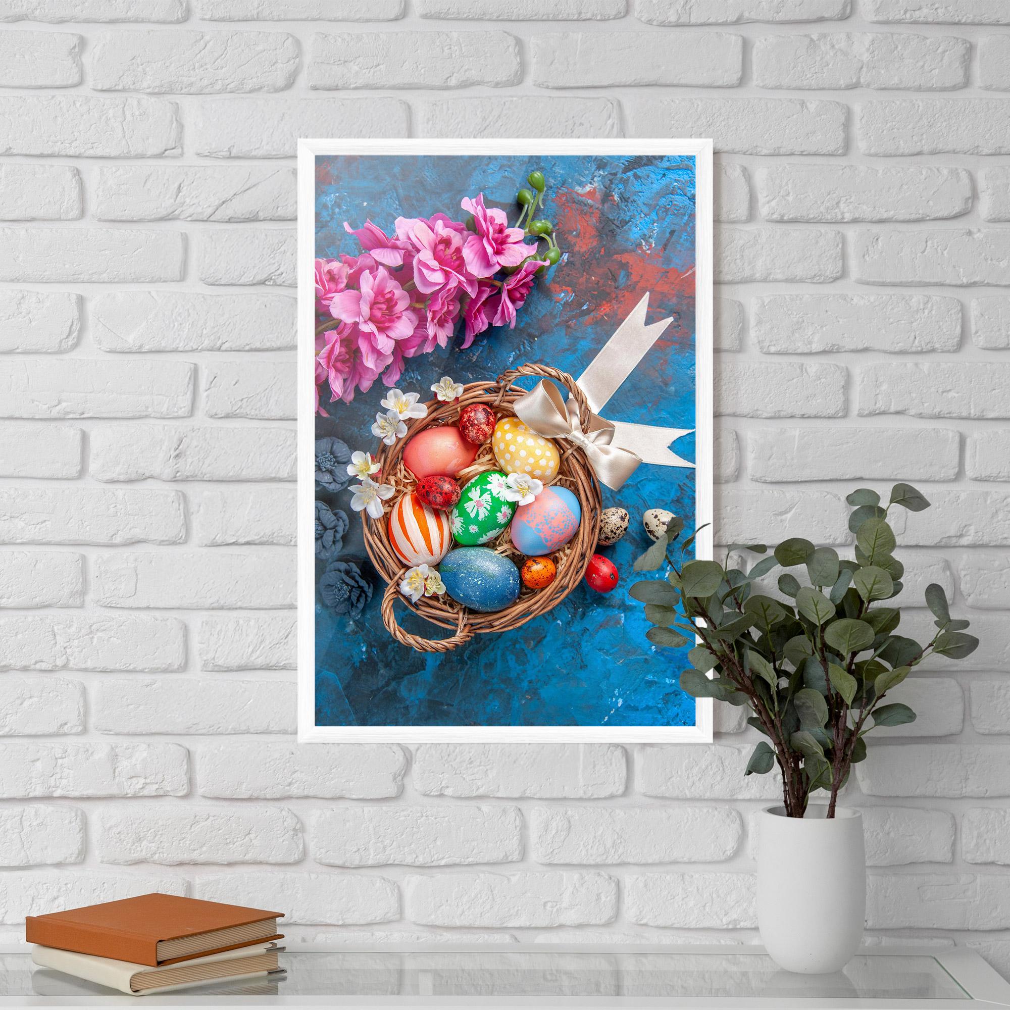 Keretezett Poszter Colored Easter Eggs mockup 5