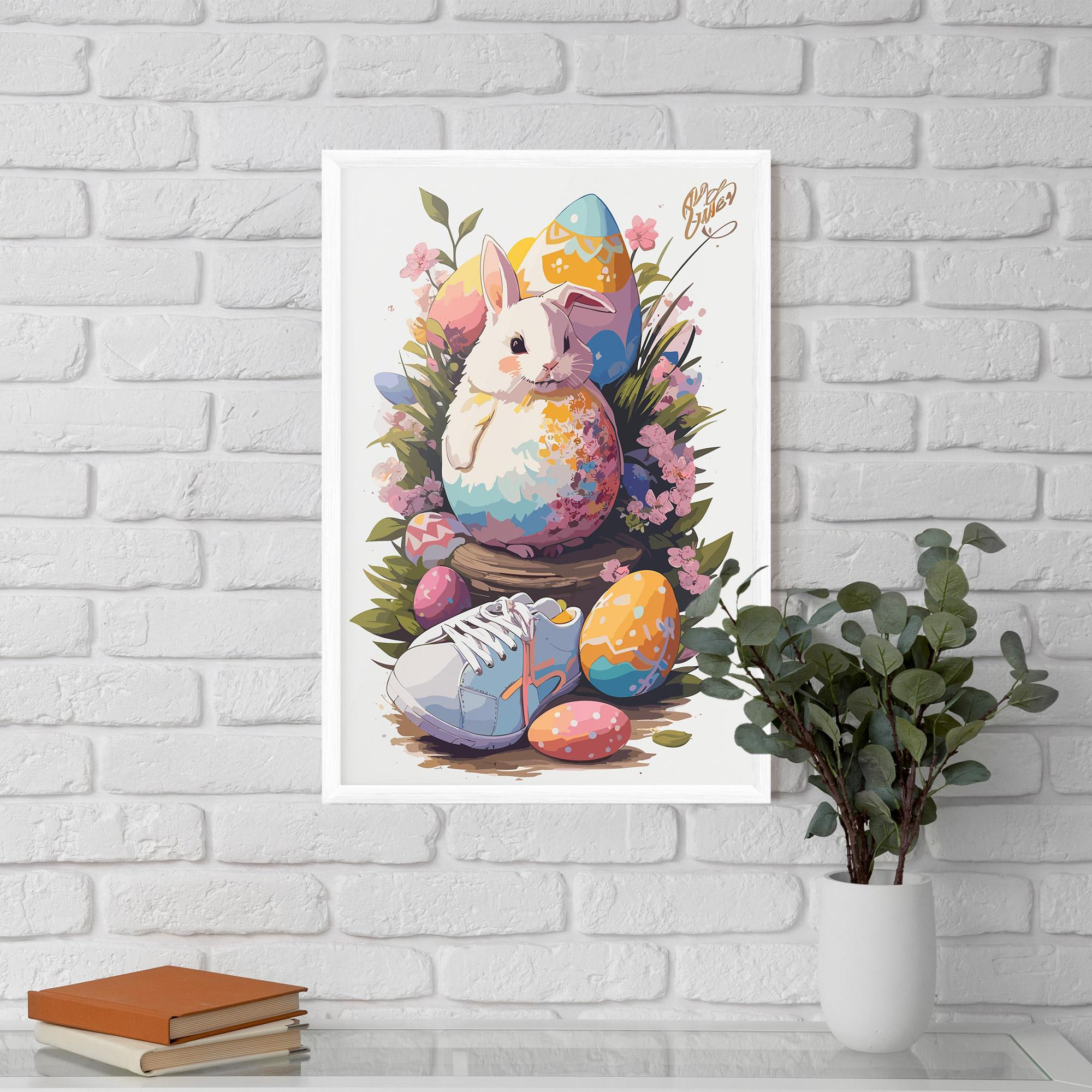 Keretezett Poszter Fatt Cute Bunny mockup 5