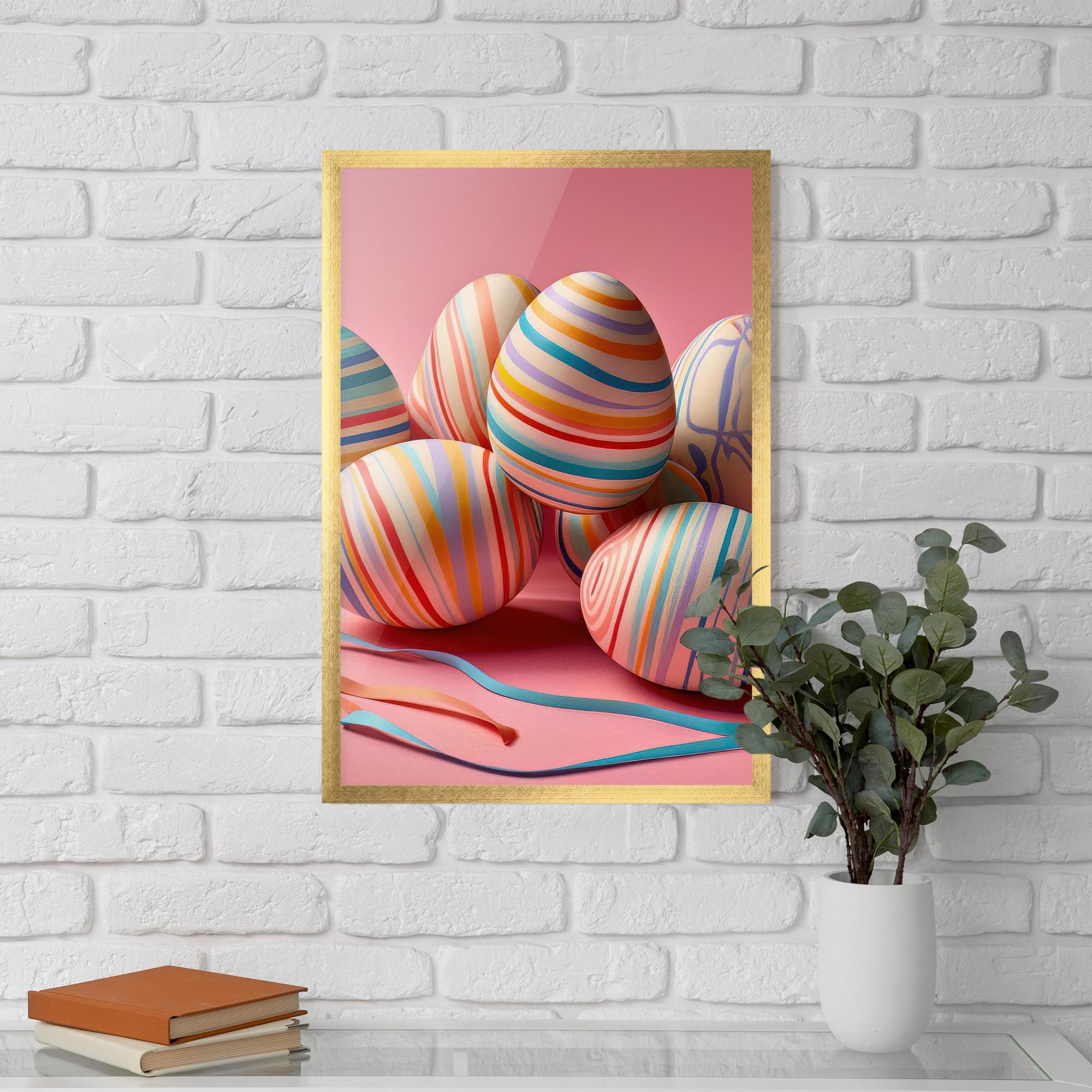 Keretezett Poszter Easter Eggs Ribbons mockup 5