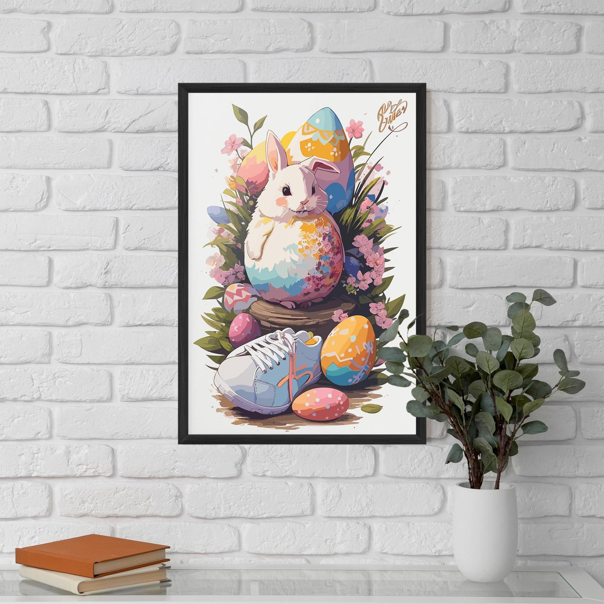 Keretezett Poszter Fatt Cute Bunny mockup 5