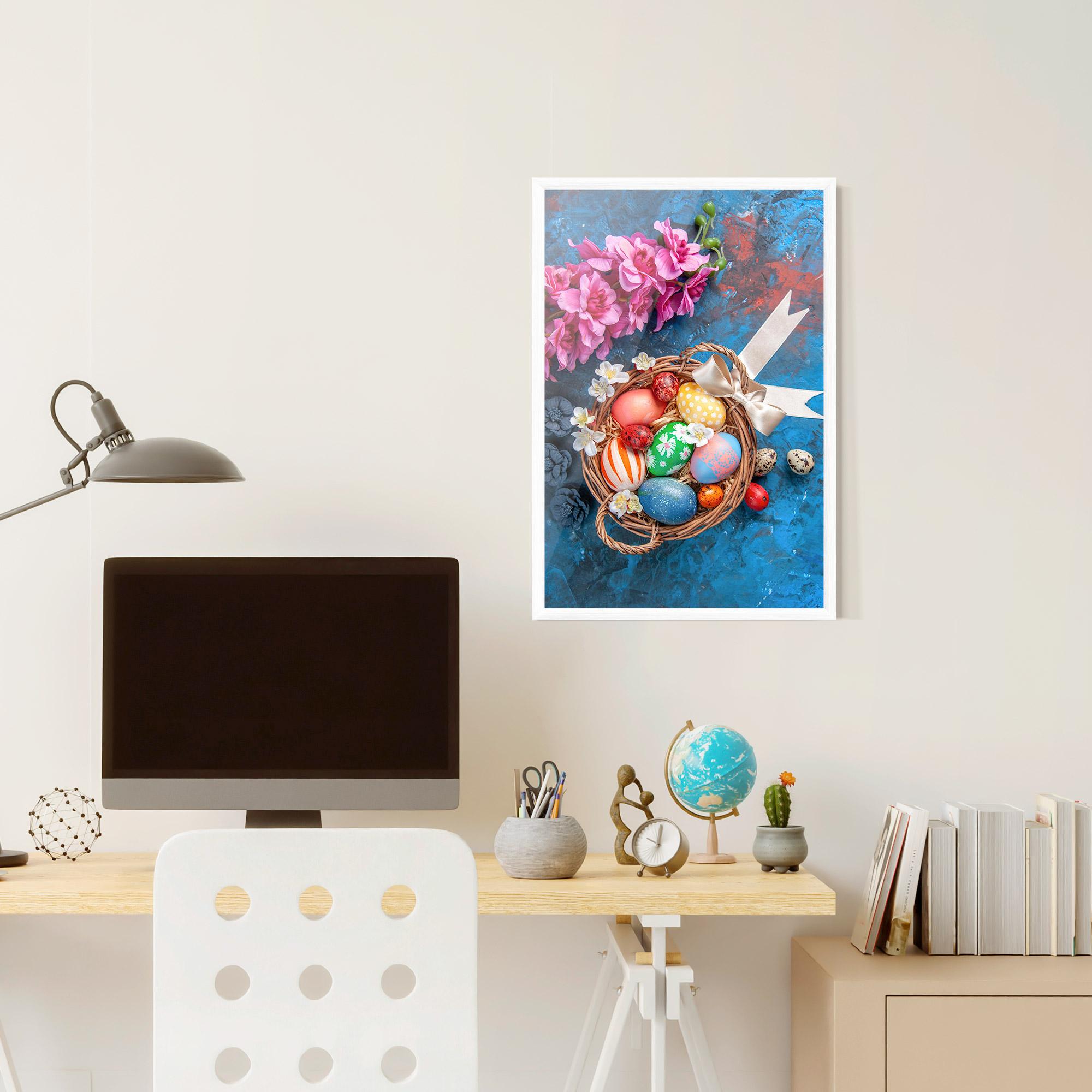 Keretezett Poszter Colored Easter Eggs mockup 6