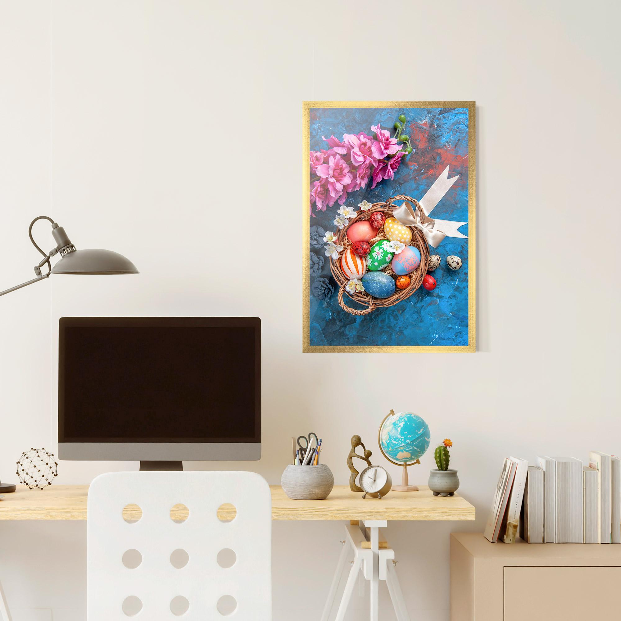 Keretezett Poszter Colored Easter Eggs mockup 6