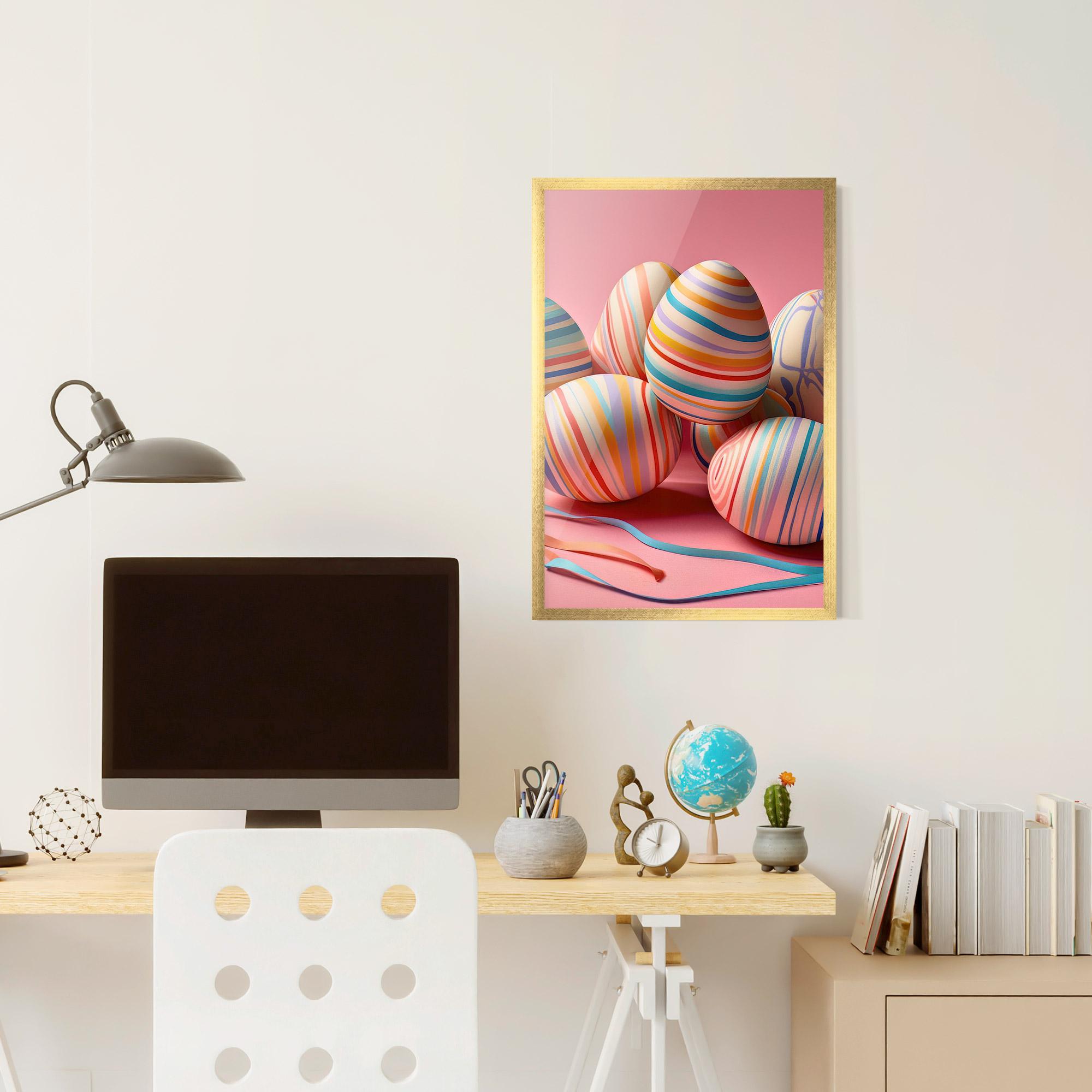 Keretezett Poszter Easter Eggs Ribbons mockup 6