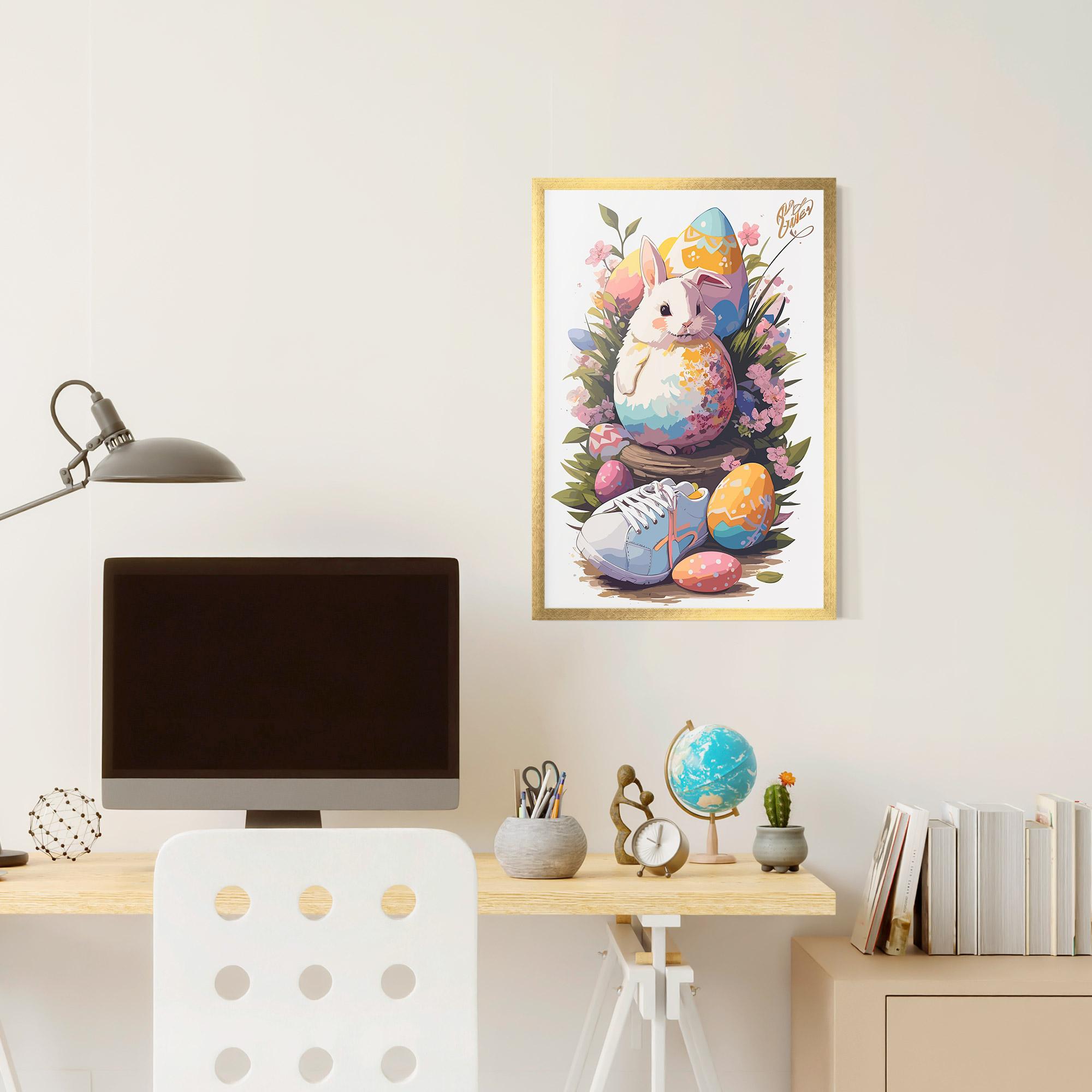 Keretezett Poszter Fatt Cute Bunny mockup 6