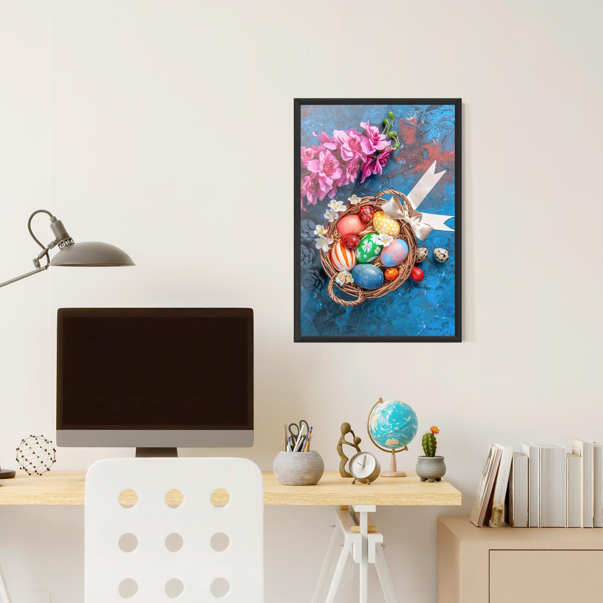 Keretezett Poszter Colored Easter Eggs mockup 6