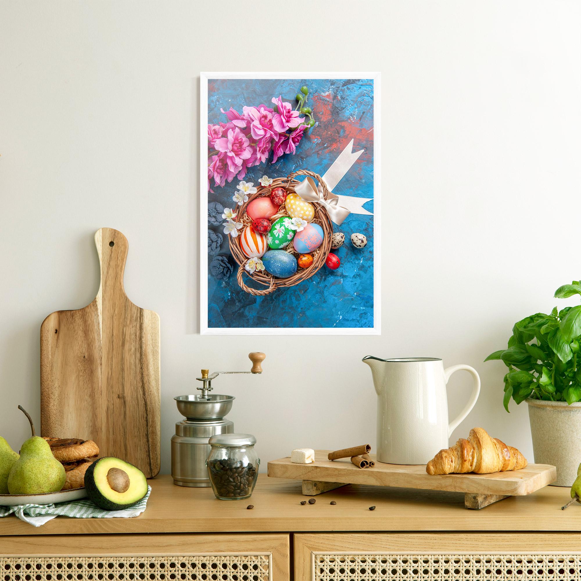 Keretezett Poszter Colored Easter Eggs mockup 8