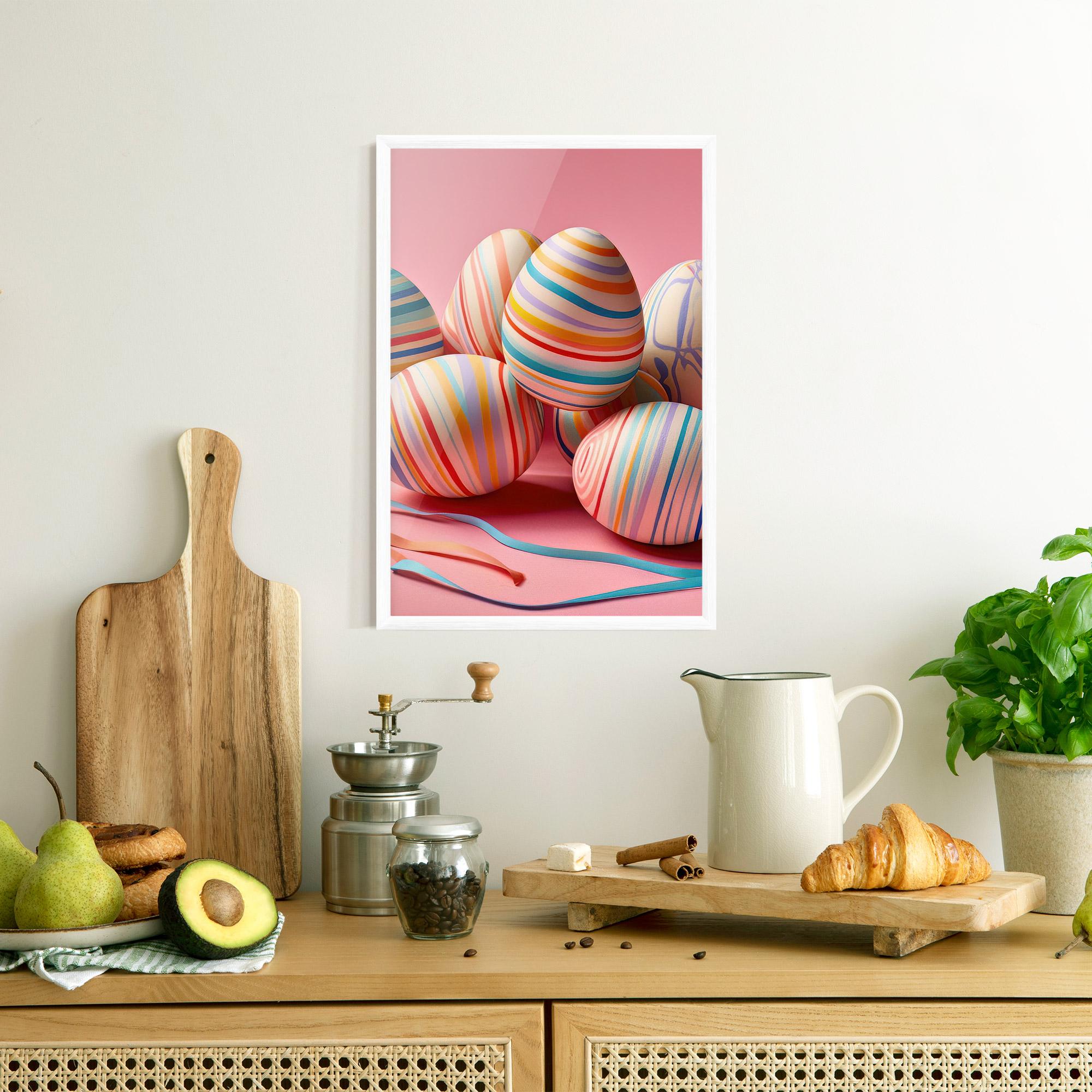 Keretezett Poszter Easter Eggs Ribbons mockup 8