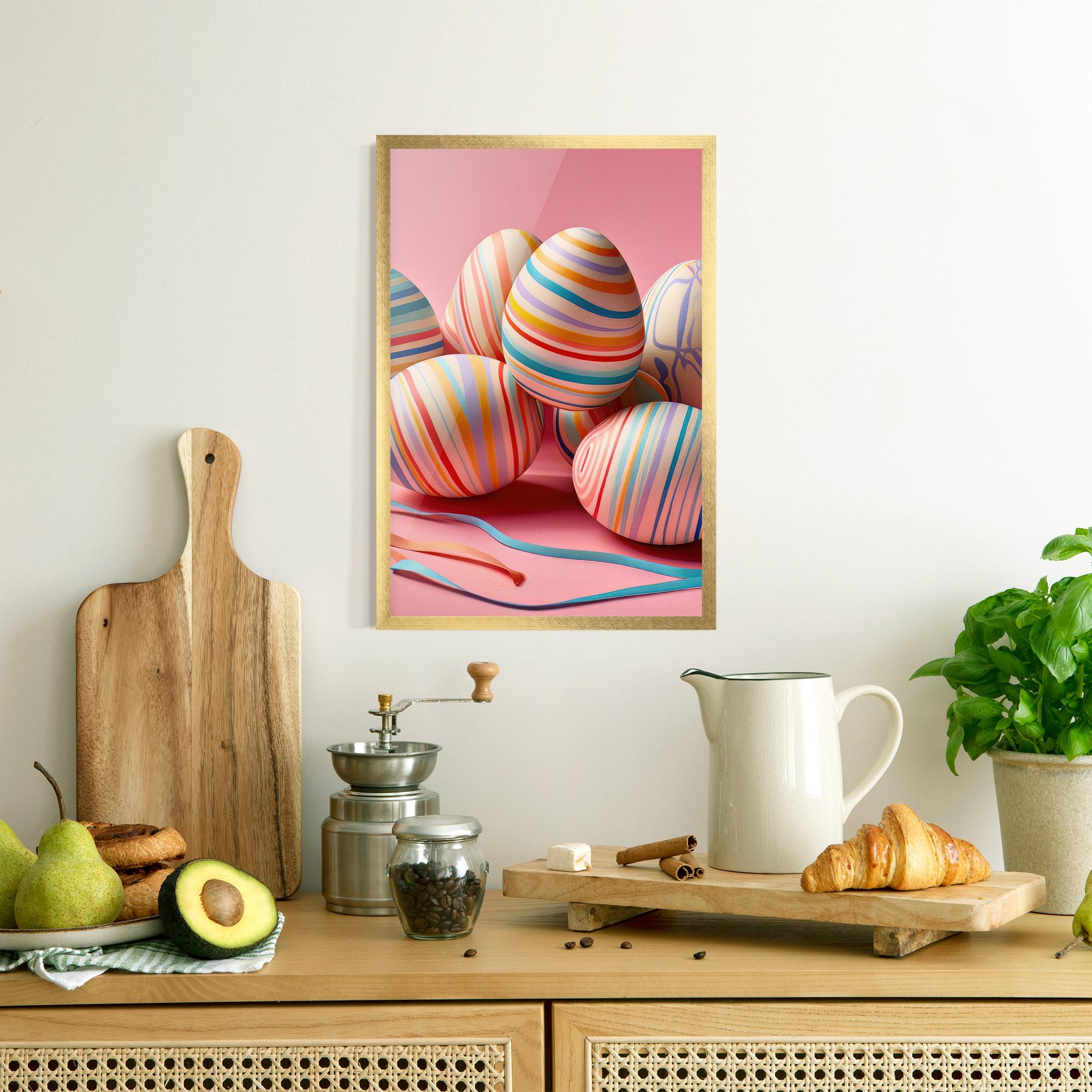 Keretezett Poszter Easter Eggs Ribbons mockup 8