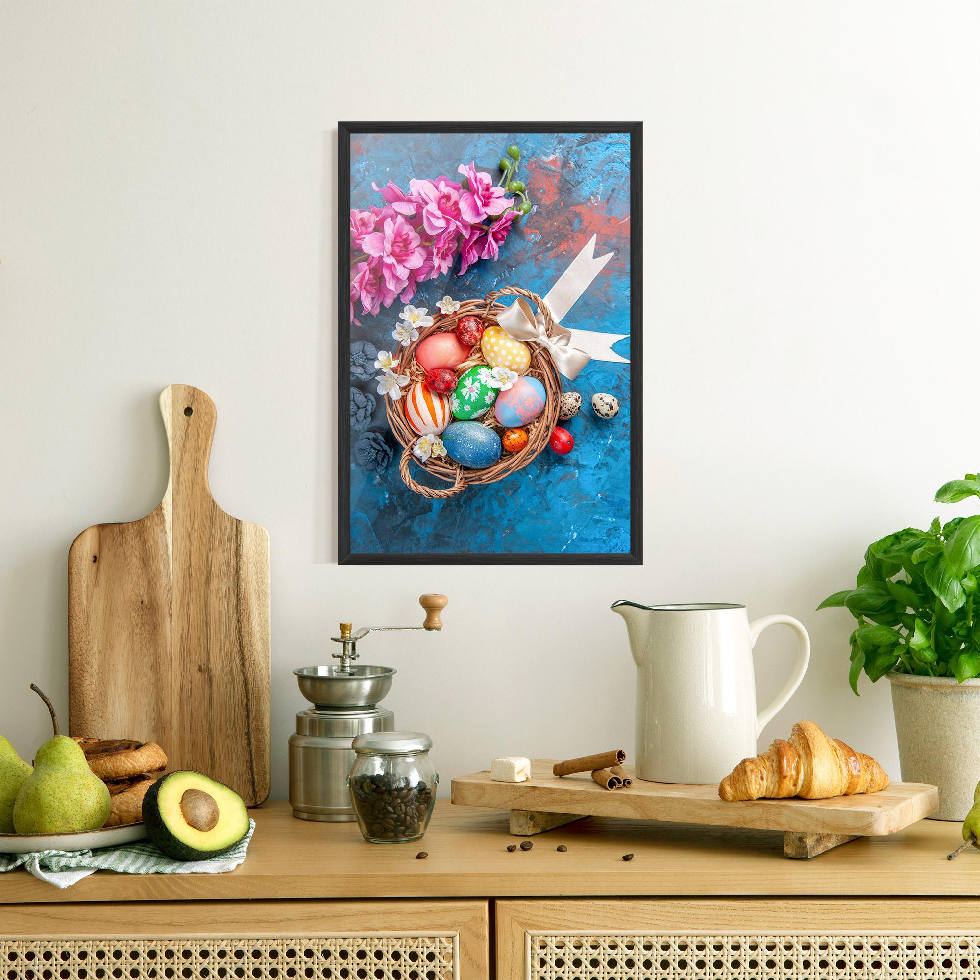 Keretezett Poszter Colored Easter Eggs mockup 8