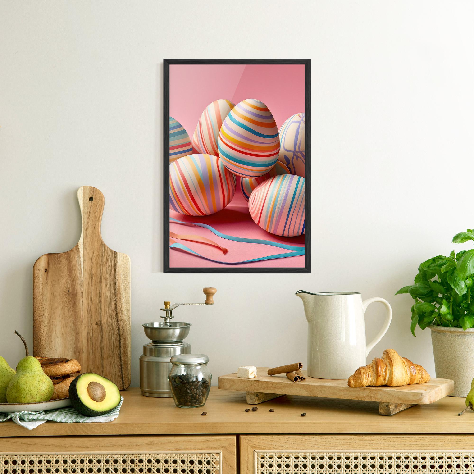 Keretezett Poszter Easter Eggs Ribbons mockup 8