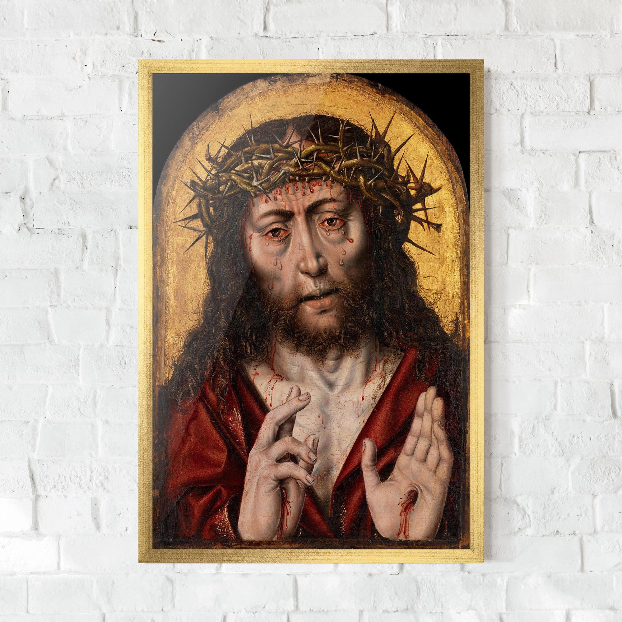 Keretezett Poszter Blood Hand Jesus mockup 0