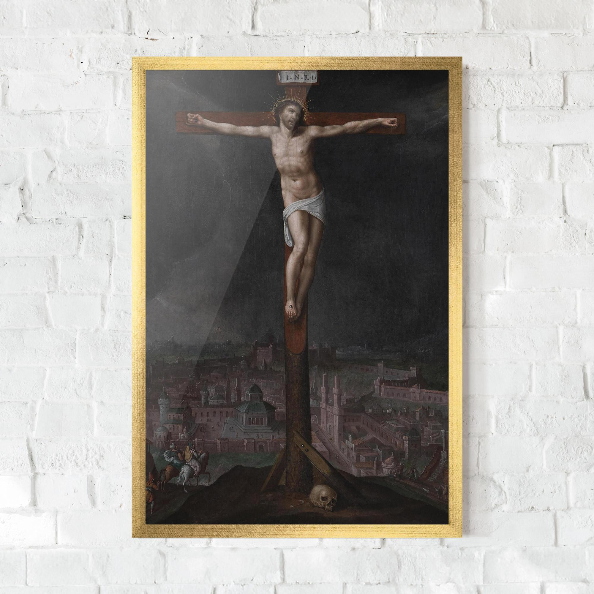 Keretezett Poszter Dark Cloud Jesus mockup 0
