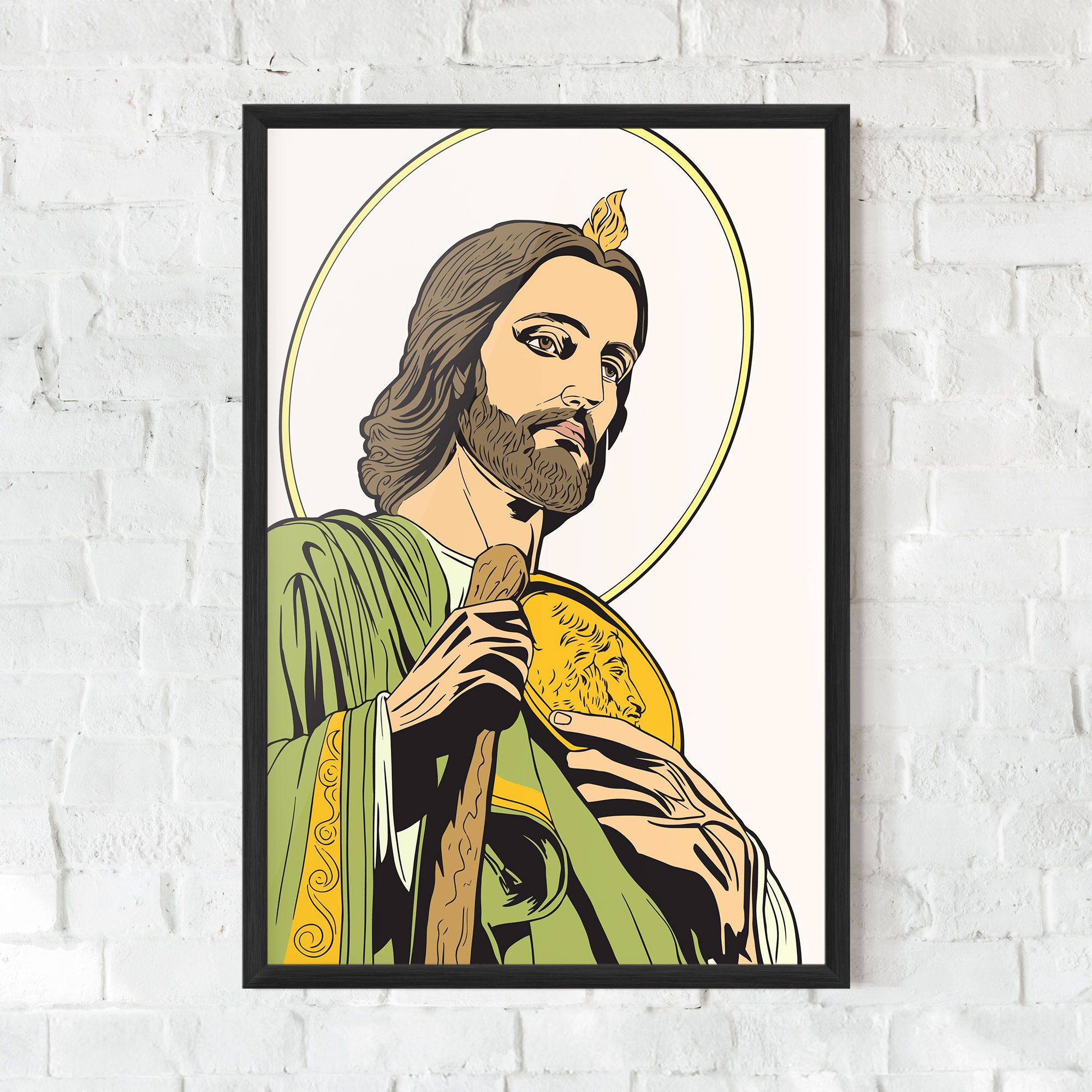 Green Jesus mockup 0