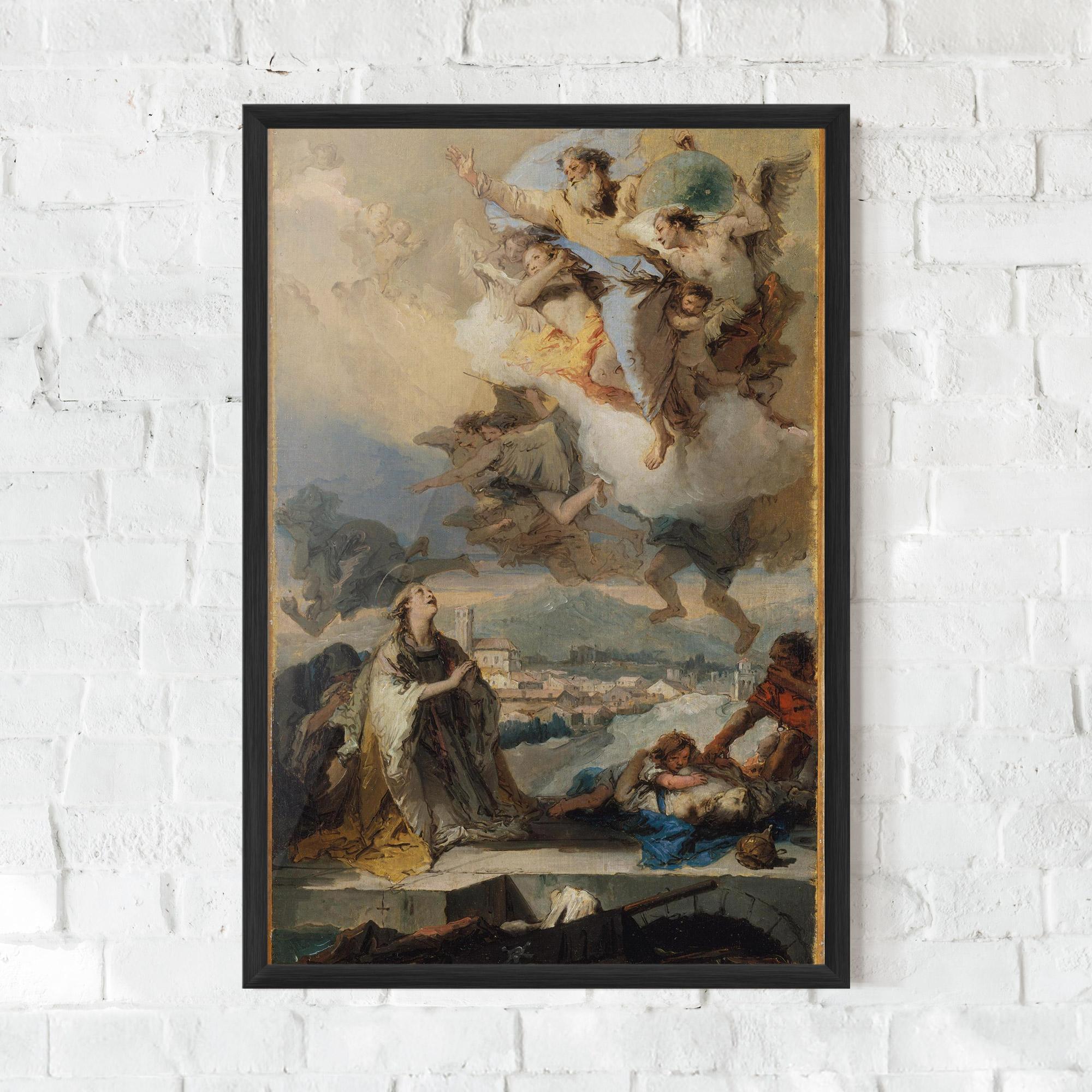 Keretezett Poszter Sky Angel Art mockup 0