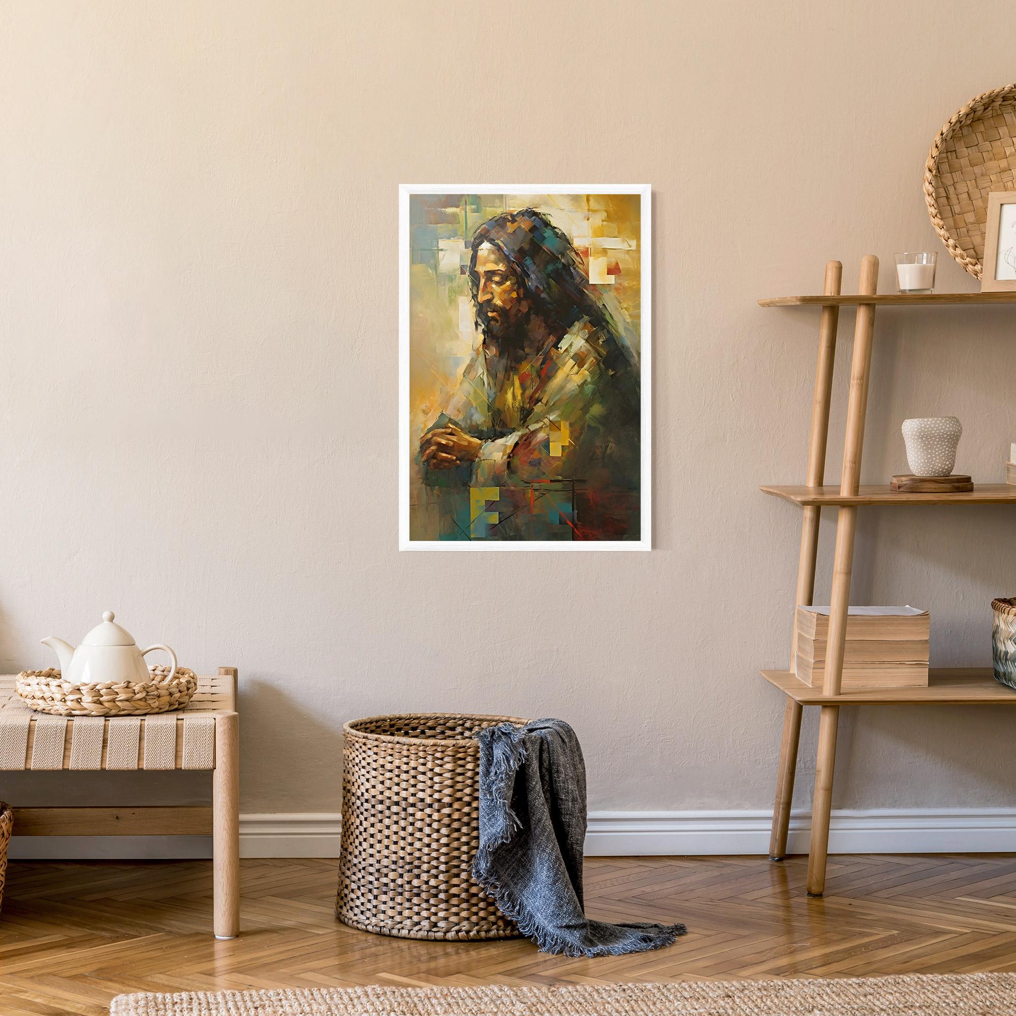 Keretezett Poszter Christ Painting Art mockup 9