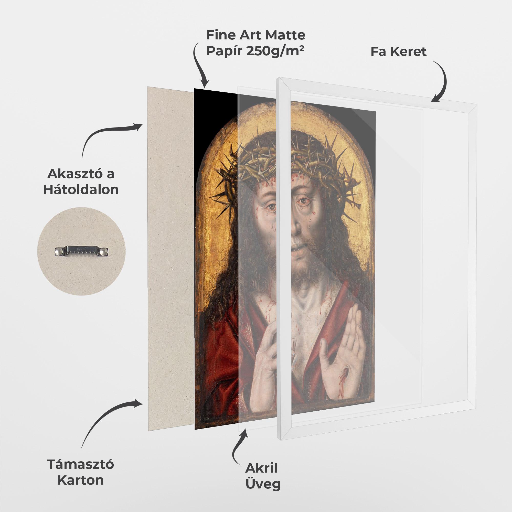 Keretezett Poszter Blood Hand Jesus mockup 1