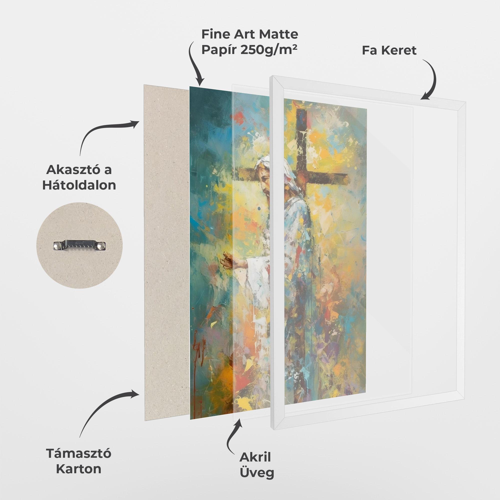 Keretezett Poszter Christ Art Painting mockup 1