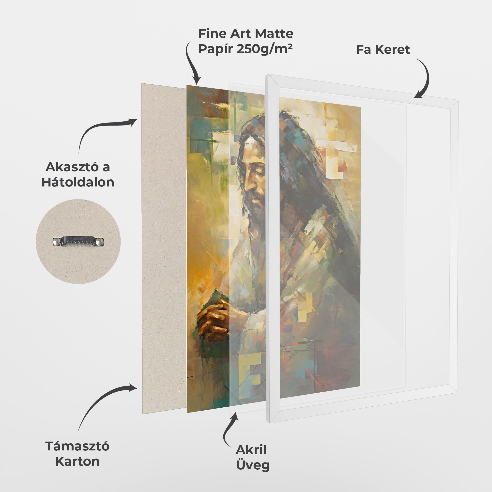 Keretezett Poszter Christ Painting Art mockup 1