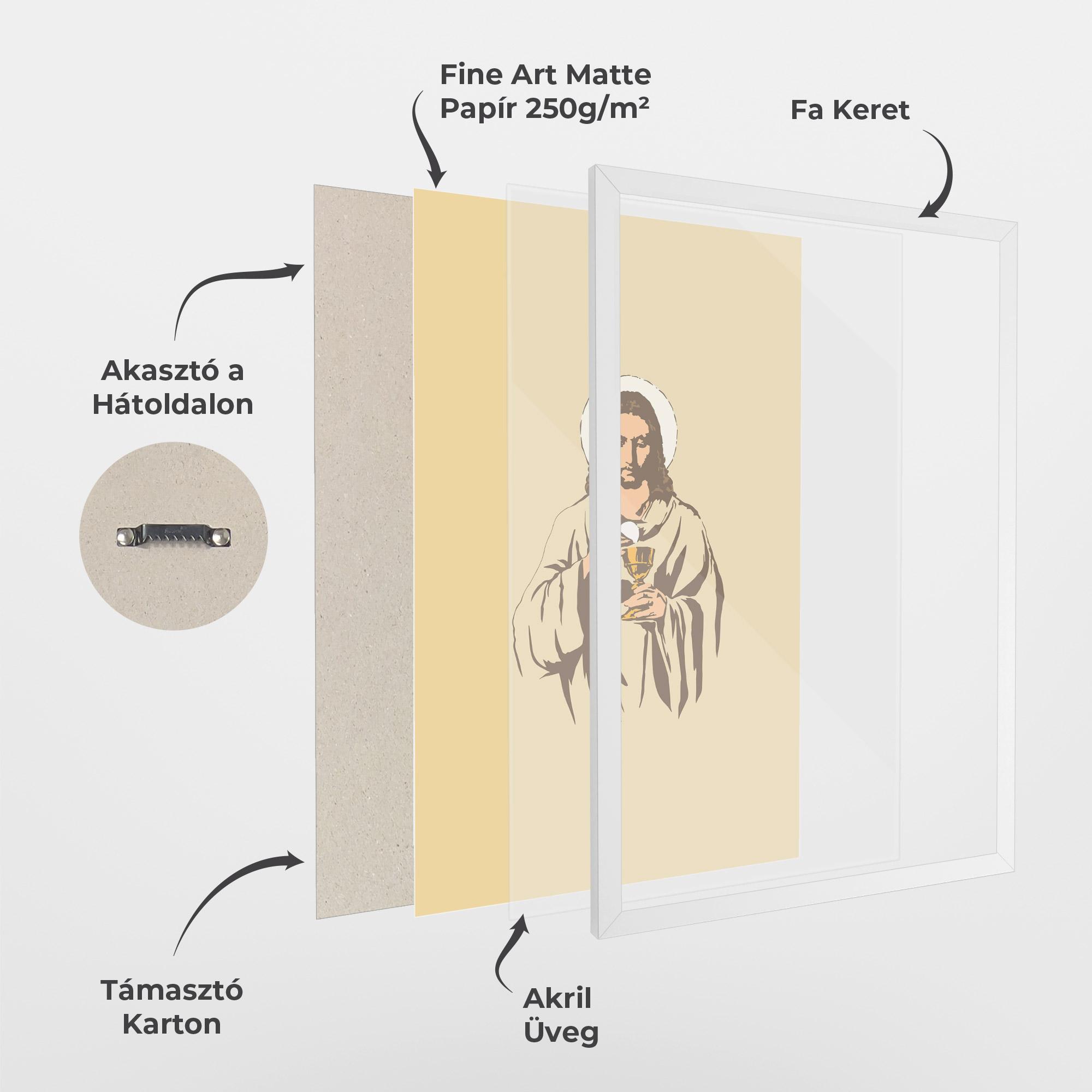 Keretezett Poszter Cream Jesus mockup 1