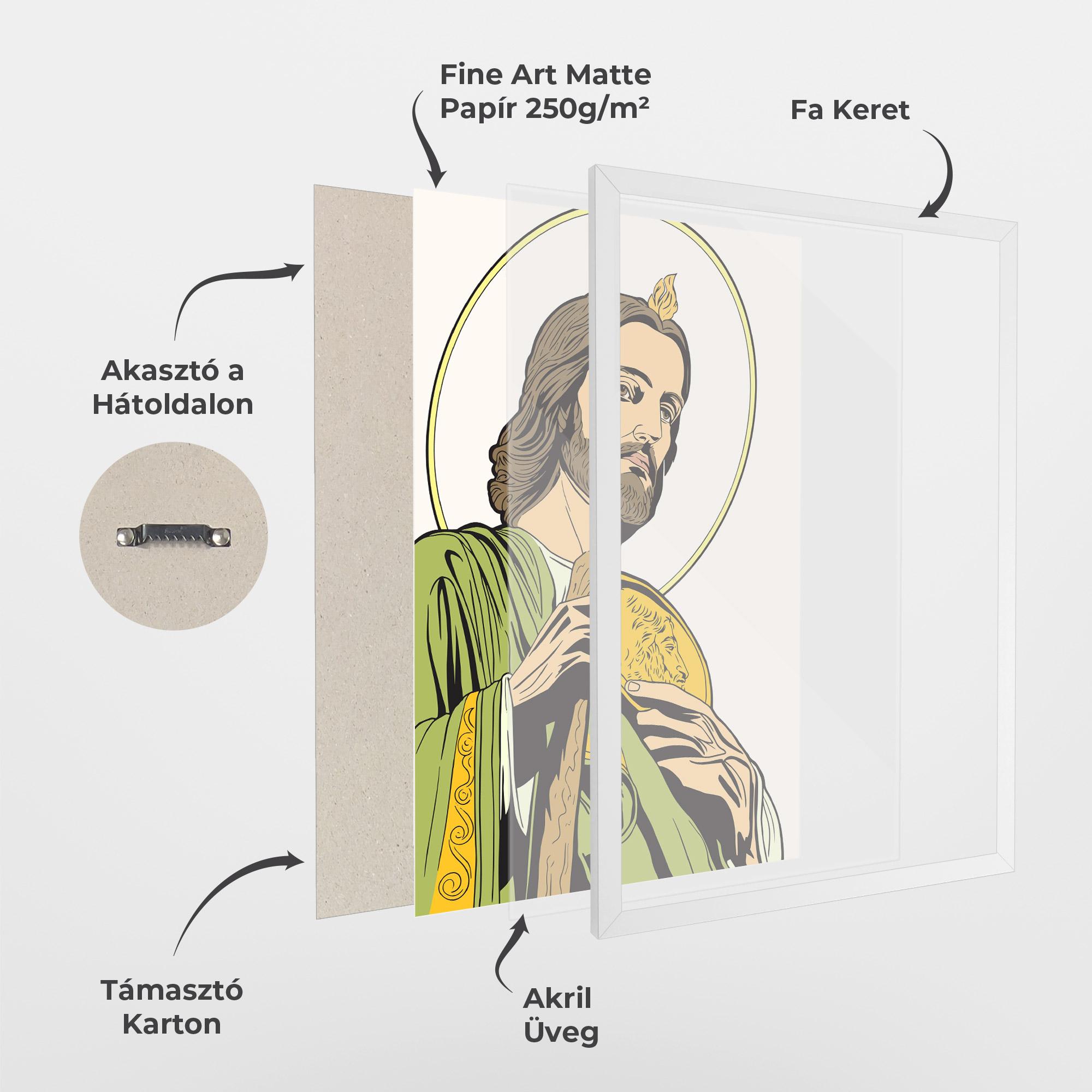 Keretezett Poszter Green Jesus mockup 1