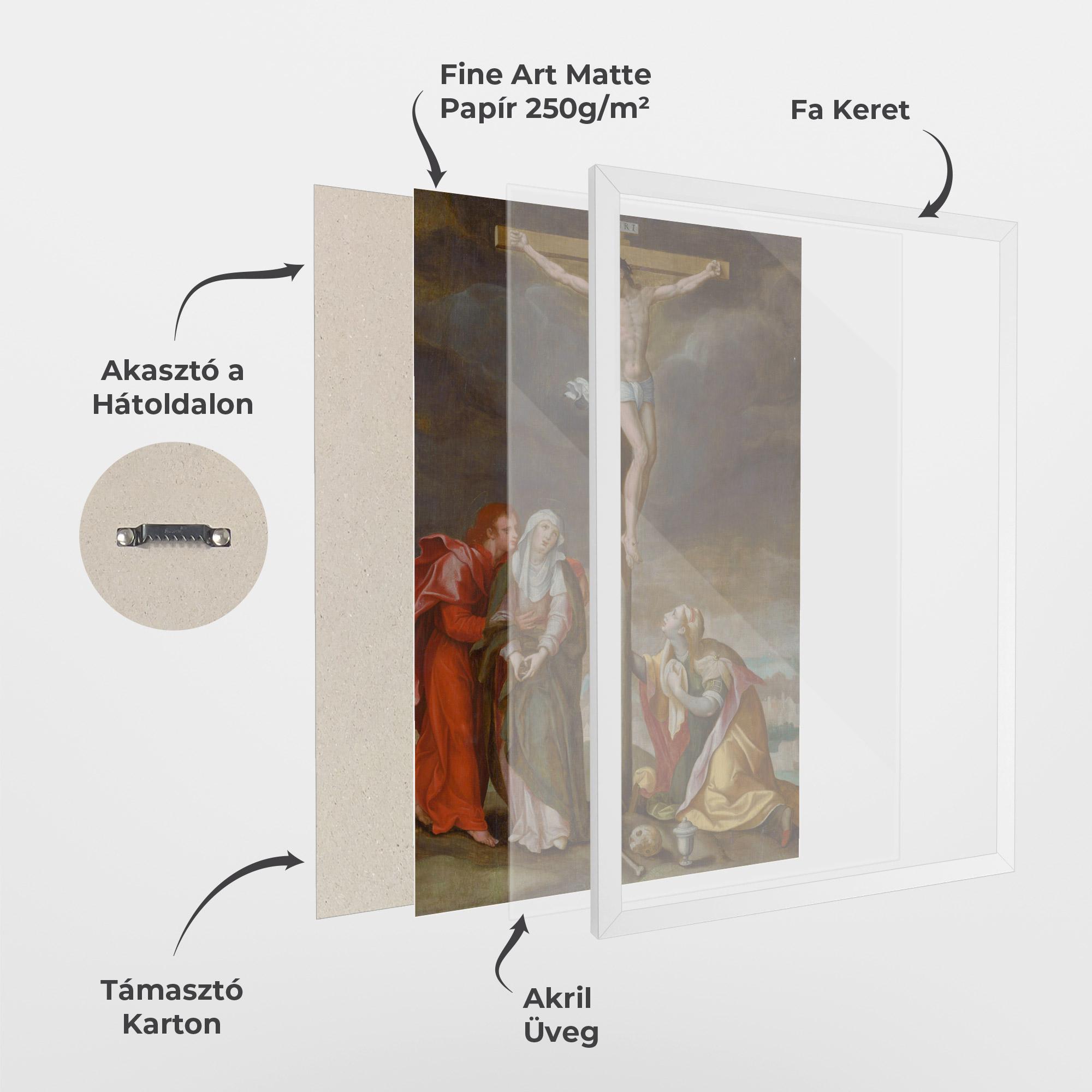 Keretezett Poszter Old Cross Jesus mockup 1