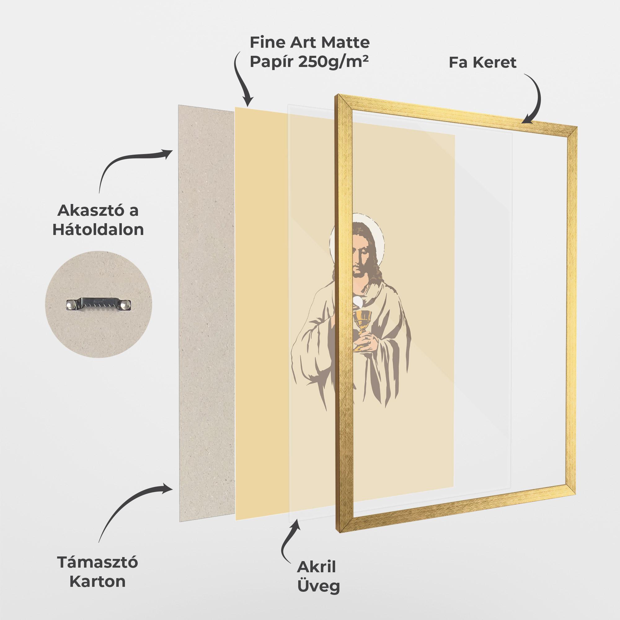 Keretezett Poszter Cream Jesus mockup 1