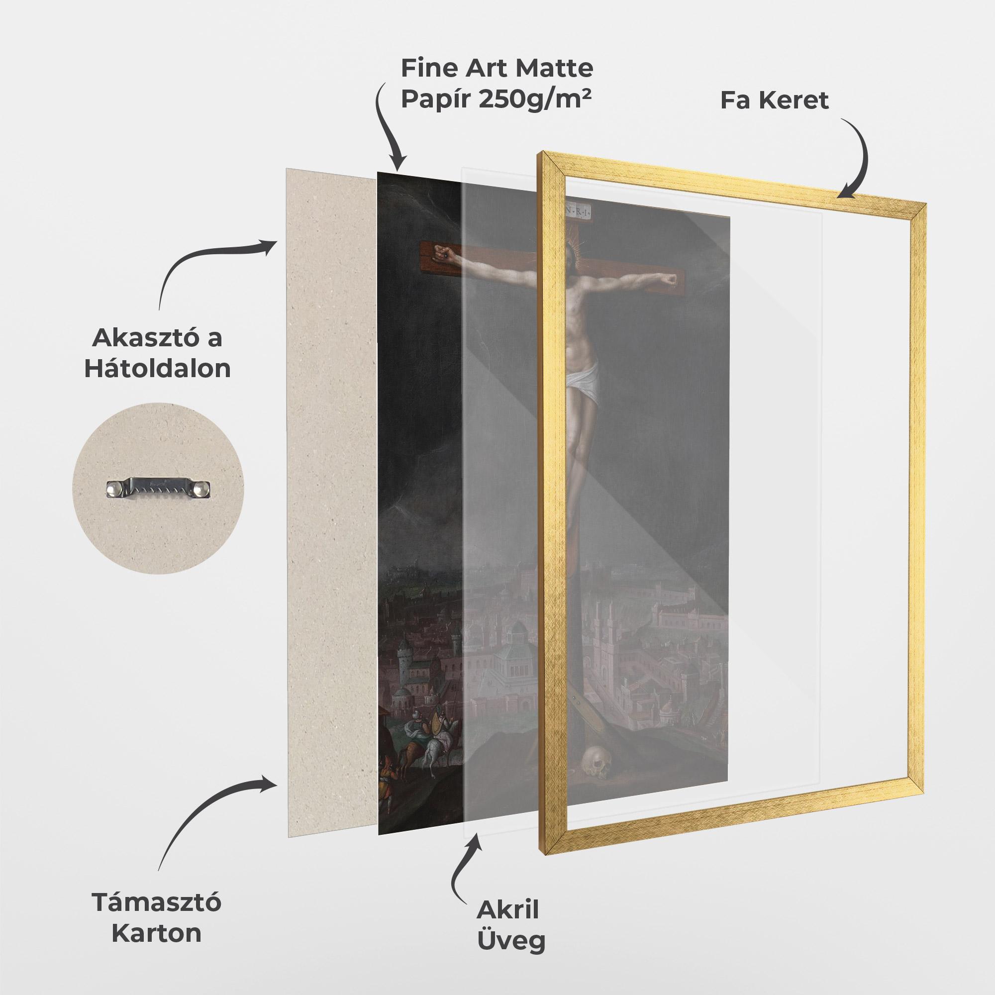 Keretezett Poszter Dark Cloud Jesus mockup 1