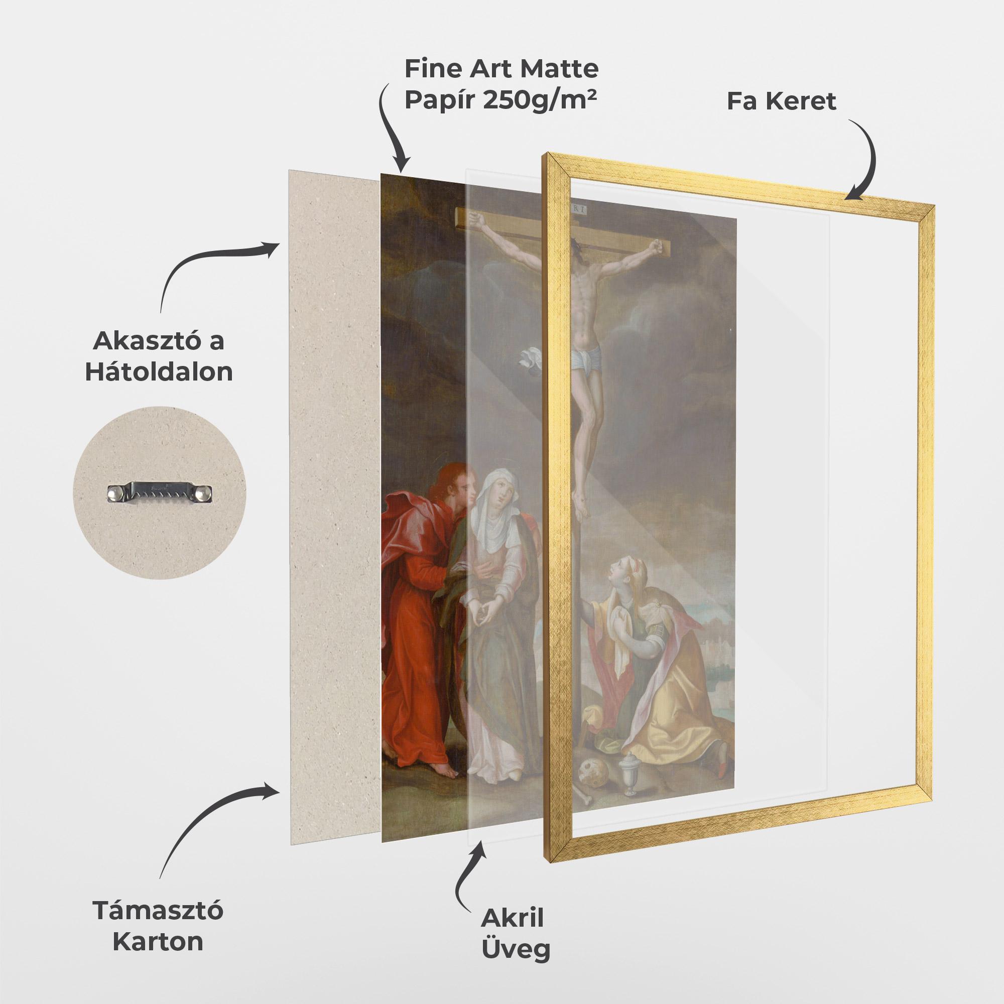 Keretezett Poszter Old Cross Jesus mockup 1