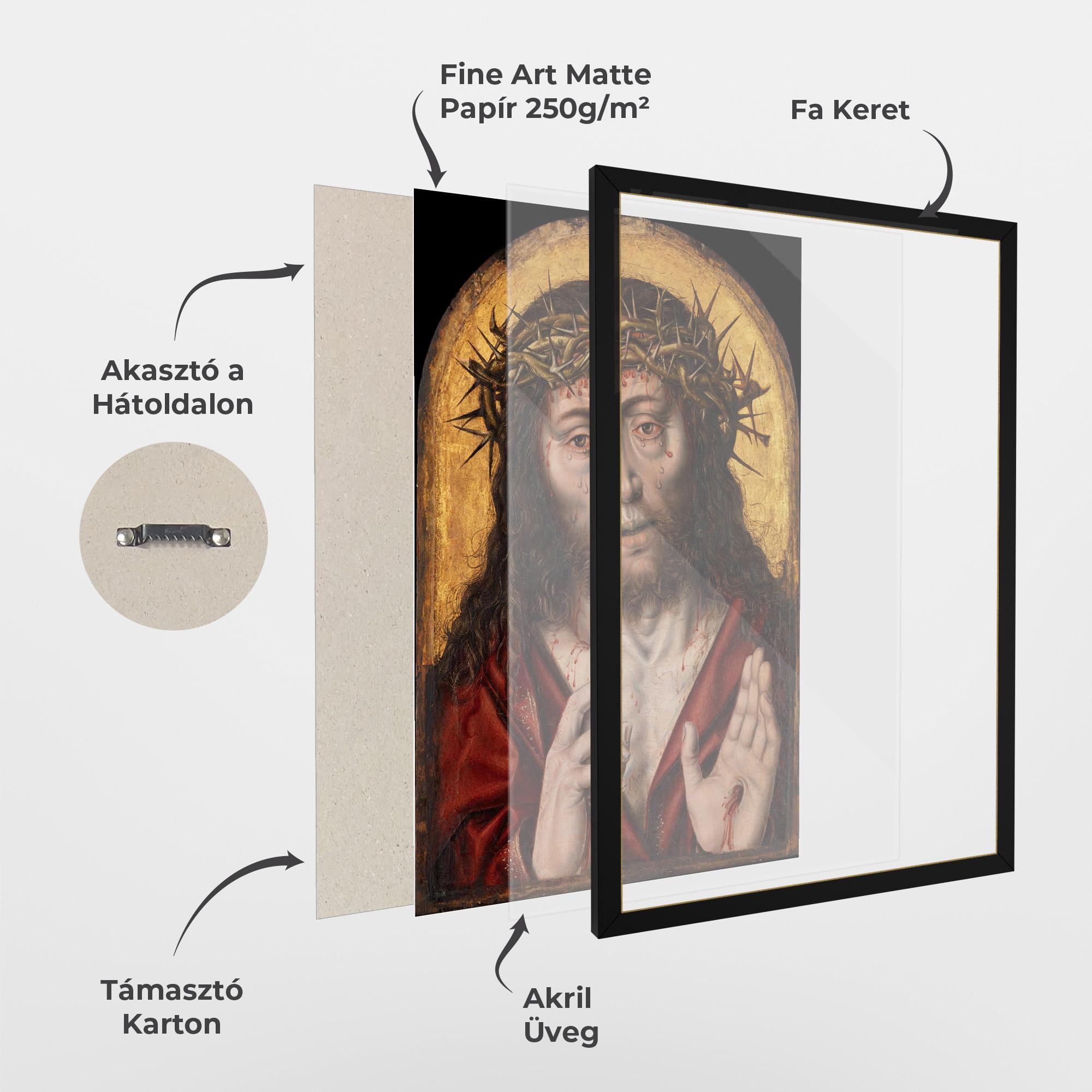 Keretezett Poszter Blood Hand Jesus mockup 1