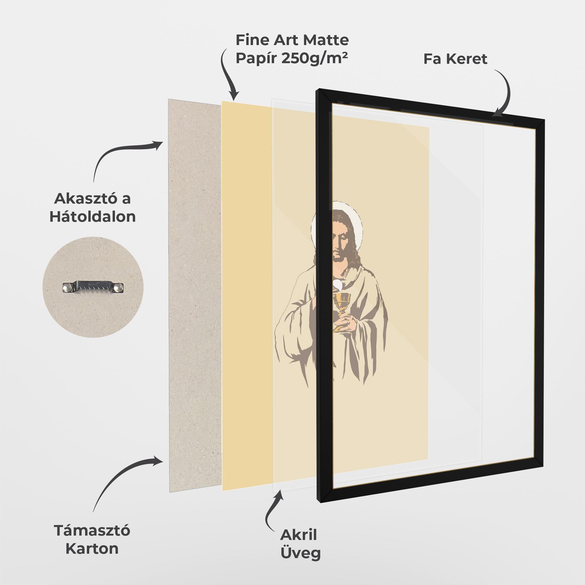 Keretezett Poszter Cream Jesus mockup 1