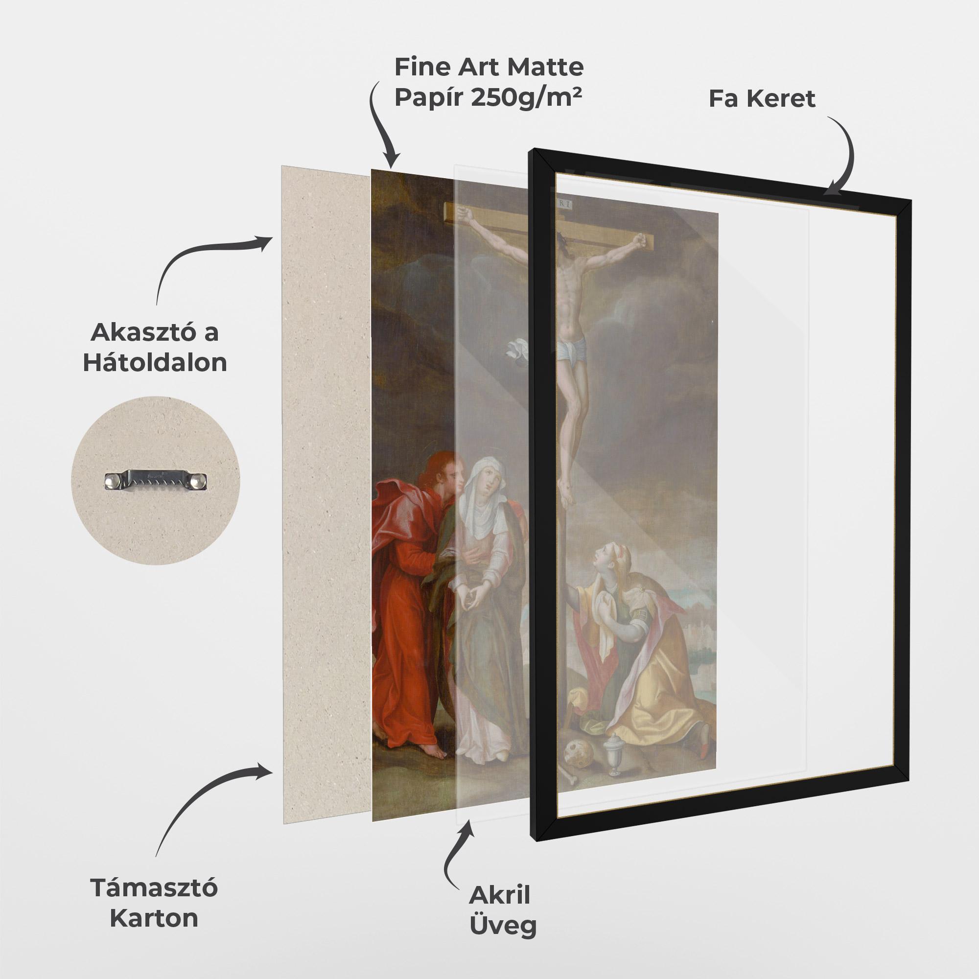 Keretezett Poszter Old Cross Jesus mockup 1