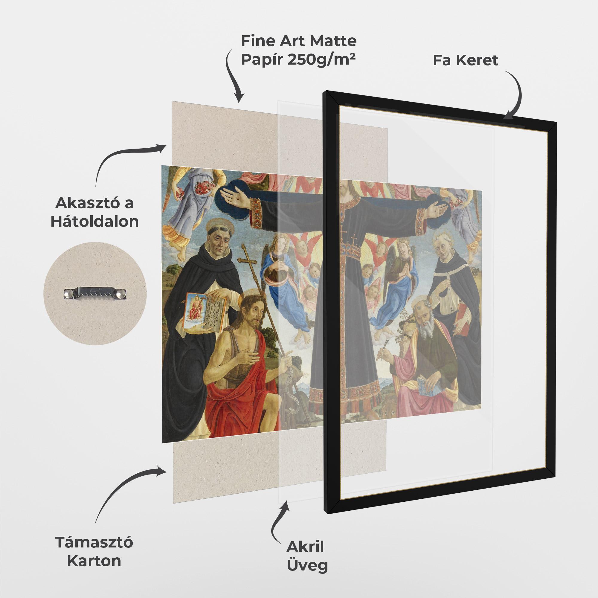 Keretezett Poszter Open Divine Arms mockup 1