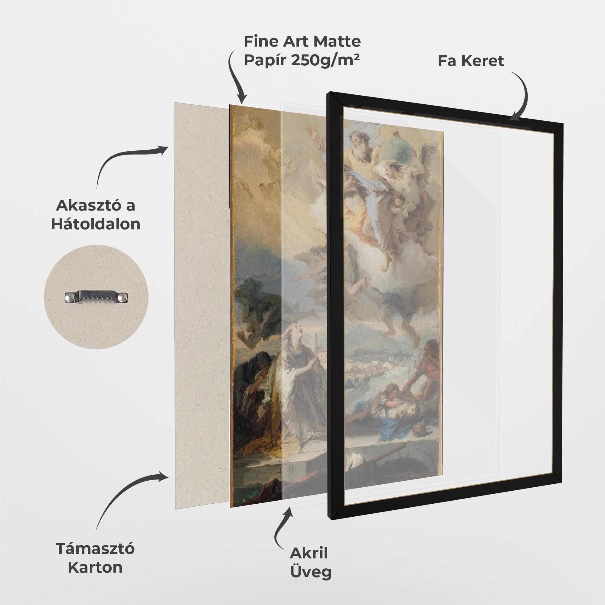 Keretezett Poszter Sky Angel Art mockup 1