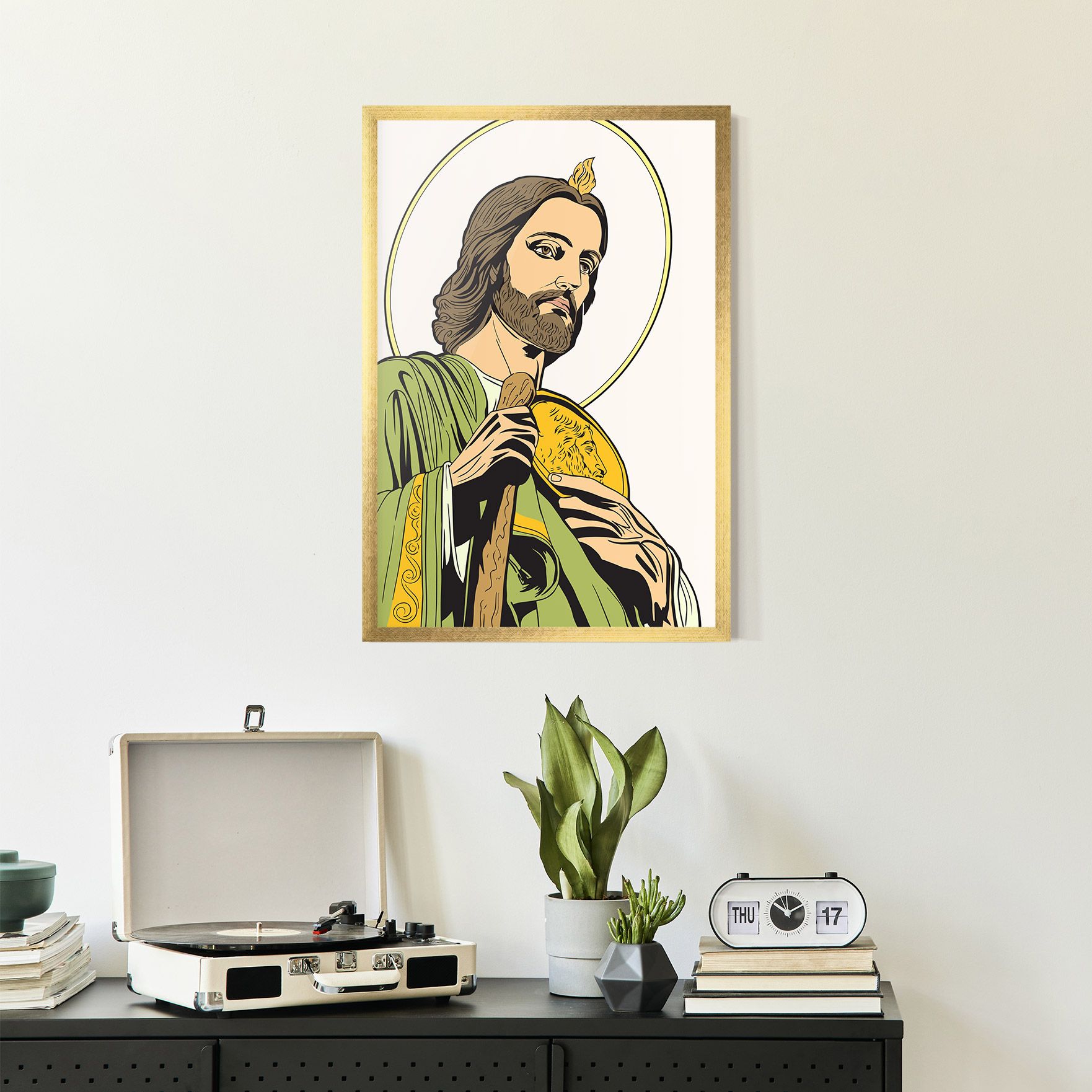 Green Jesus mockup 2