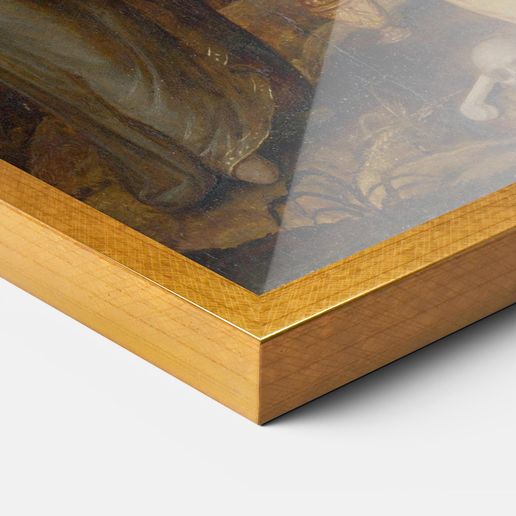 Keretezett Poszter Holding Cross Jesus mockup 3