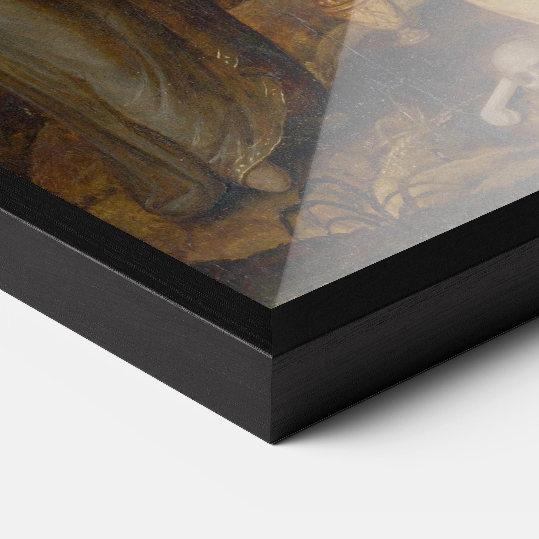 Keretezett Poszter Holding Cross Jesus mockup 3