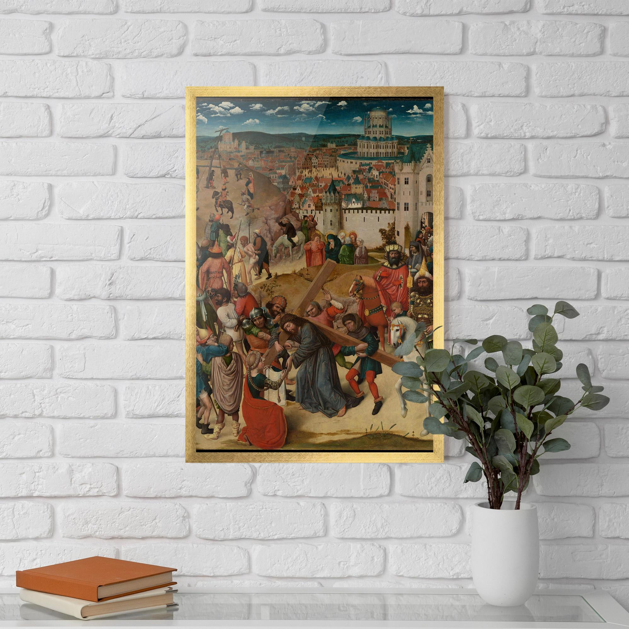 Keretezett Poszter People Holding Cross mockup 5