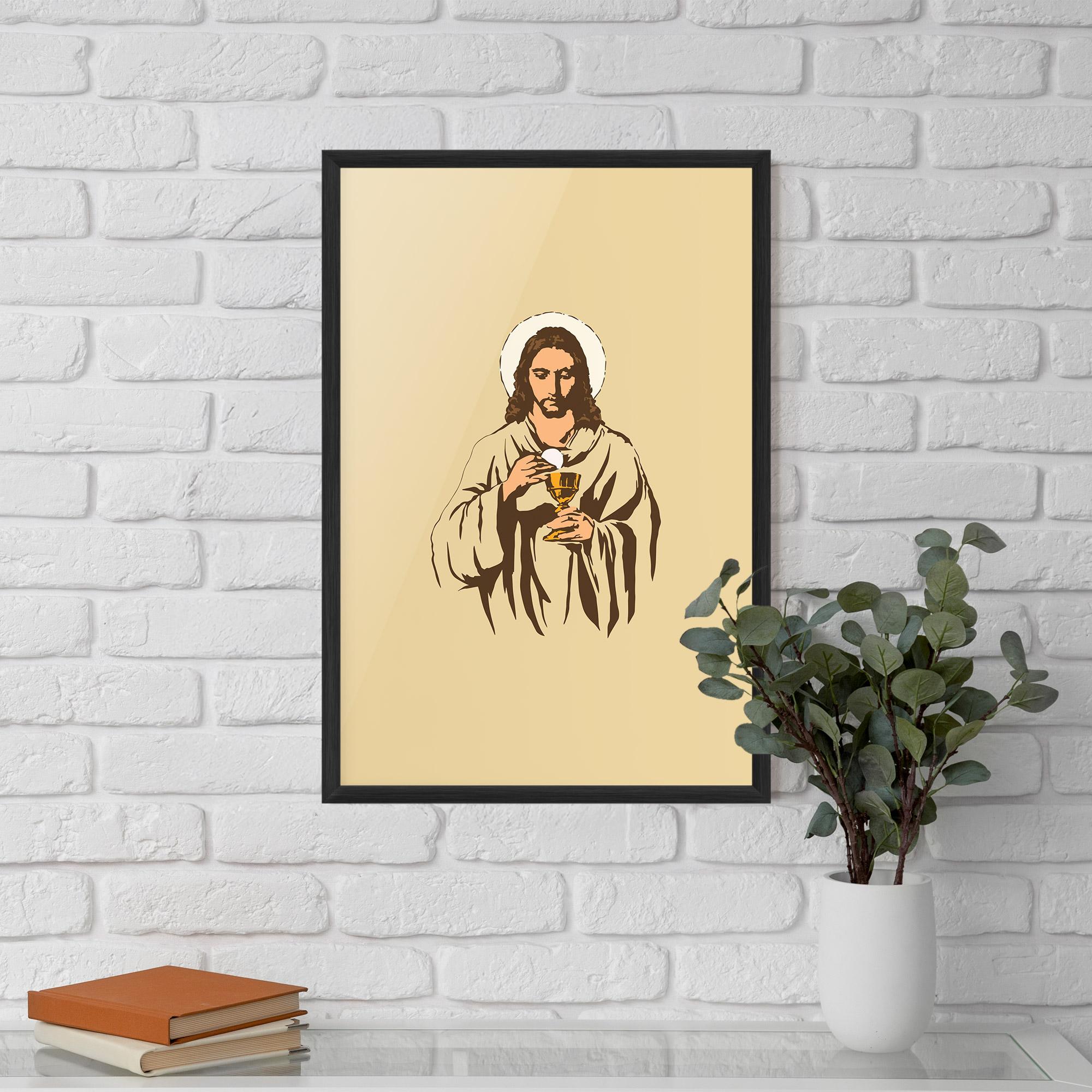 Keretezett Poszter Cream Jesus mockup 5