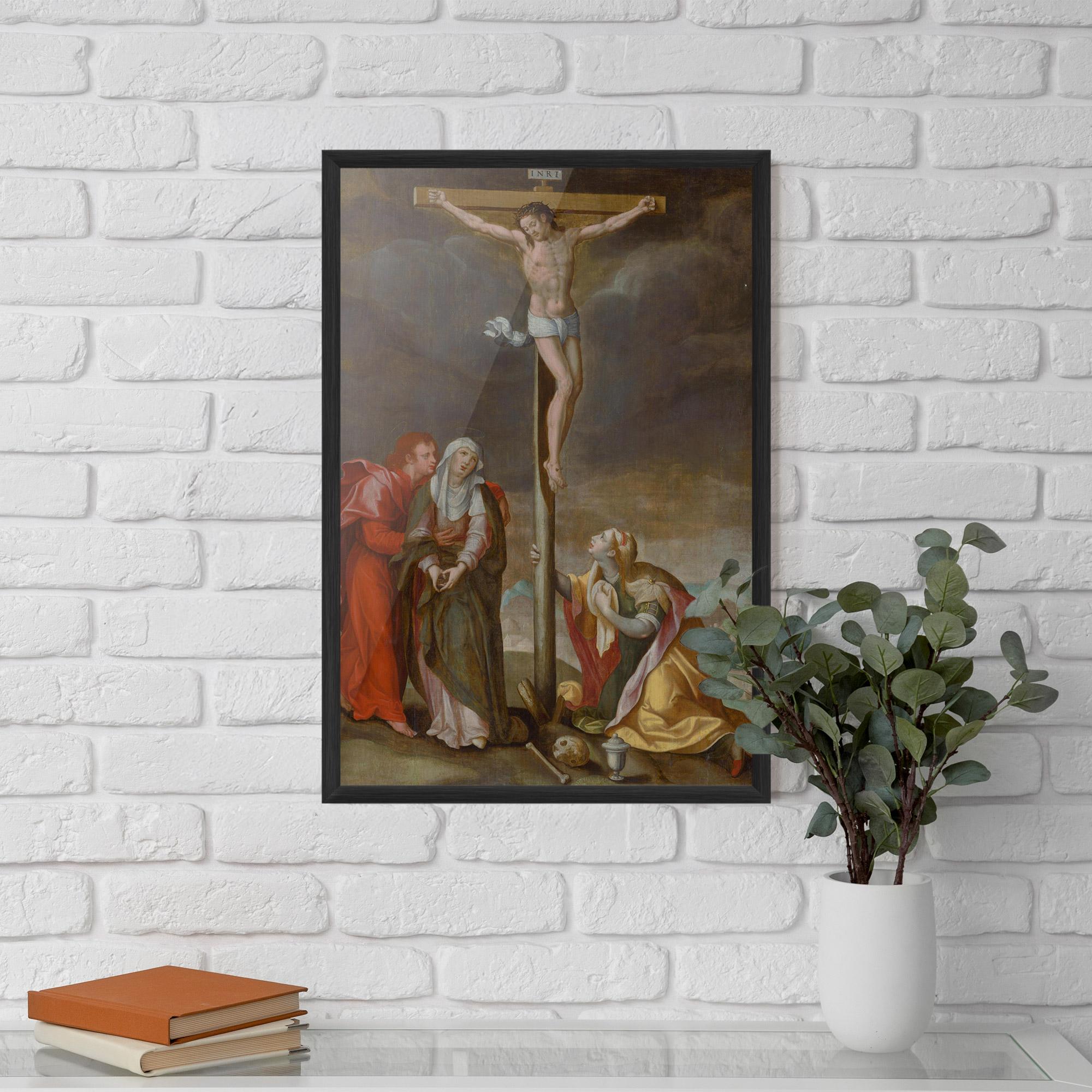 Keretezett Poszter Old Cross Jesus mockup 5
