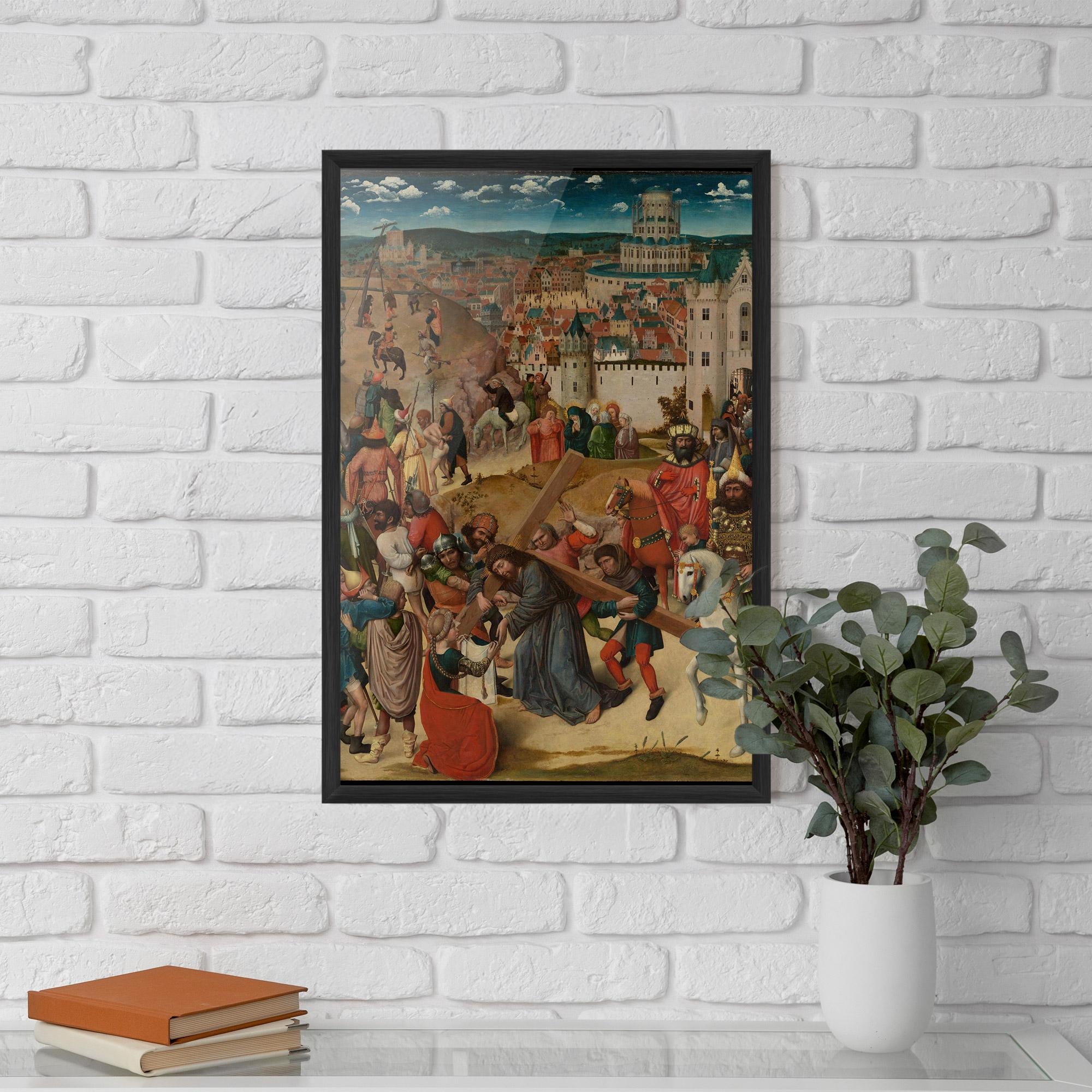 Keretezett Poszter People Holding Cross mockup 5