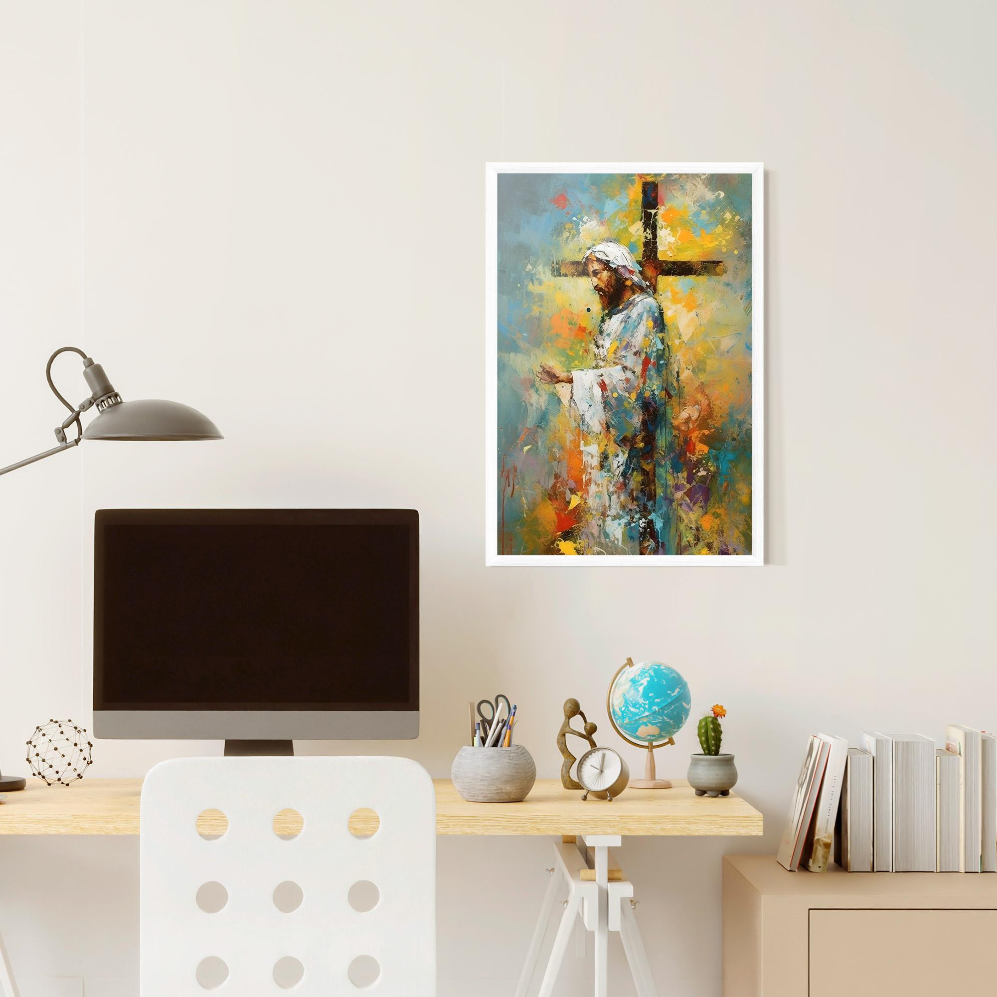 Keretezett Poszter Christ Art Painting mockup 6
