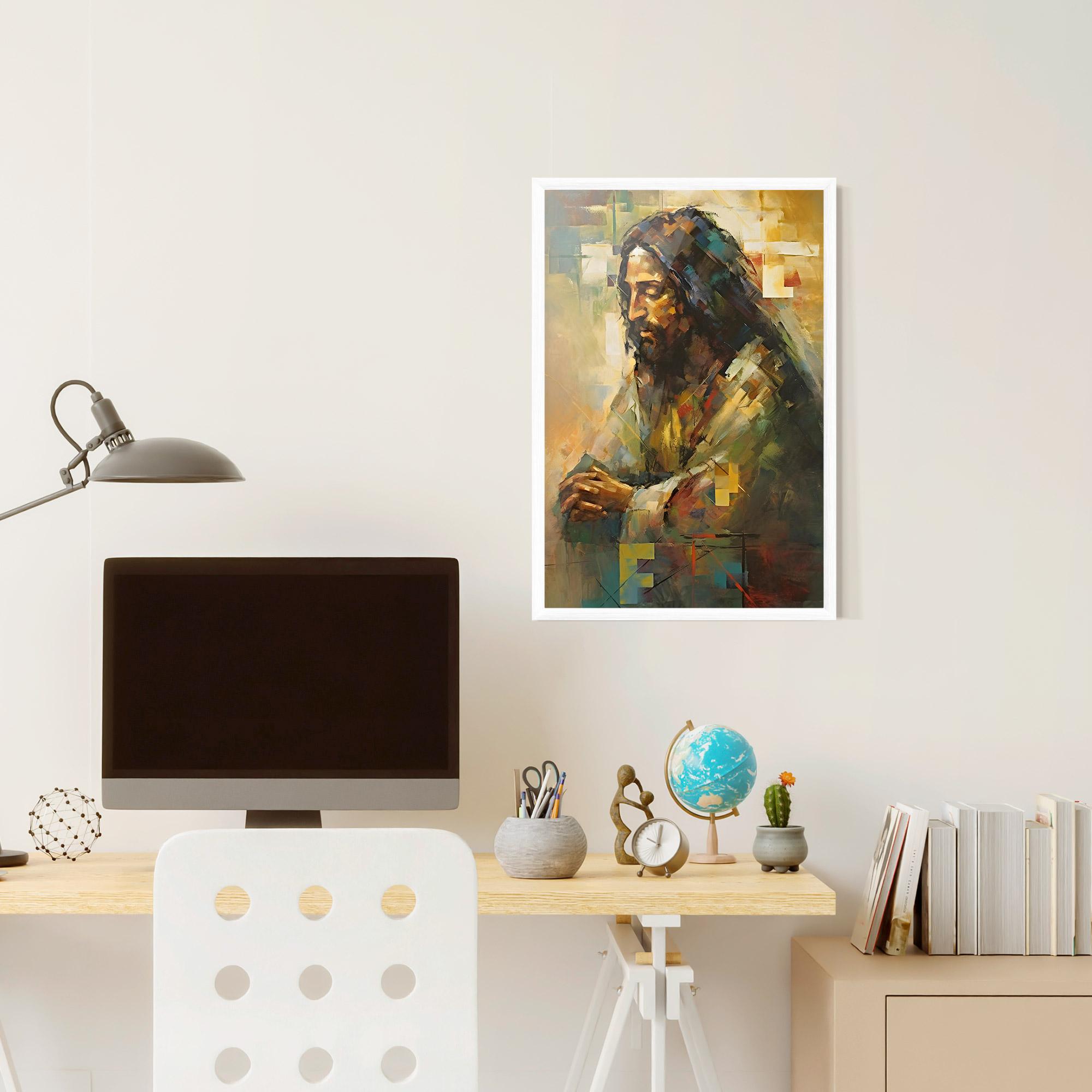Keretezett Poszter Christ Painting Art mockup 6