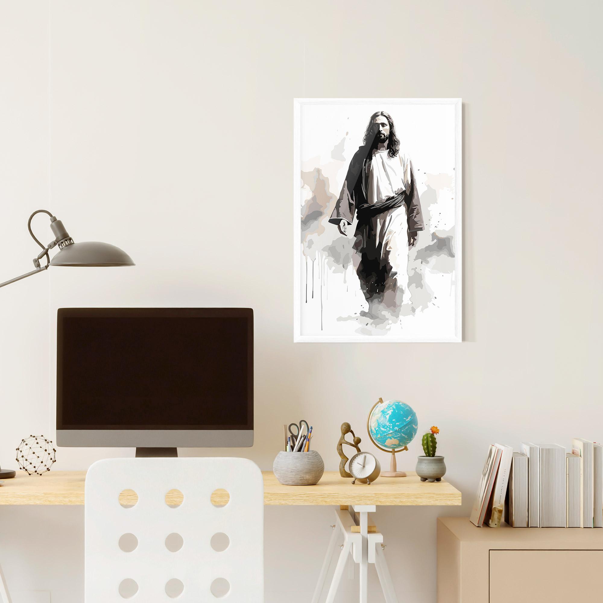 Keretezett Poszter Watercolor Jesus mockup 6