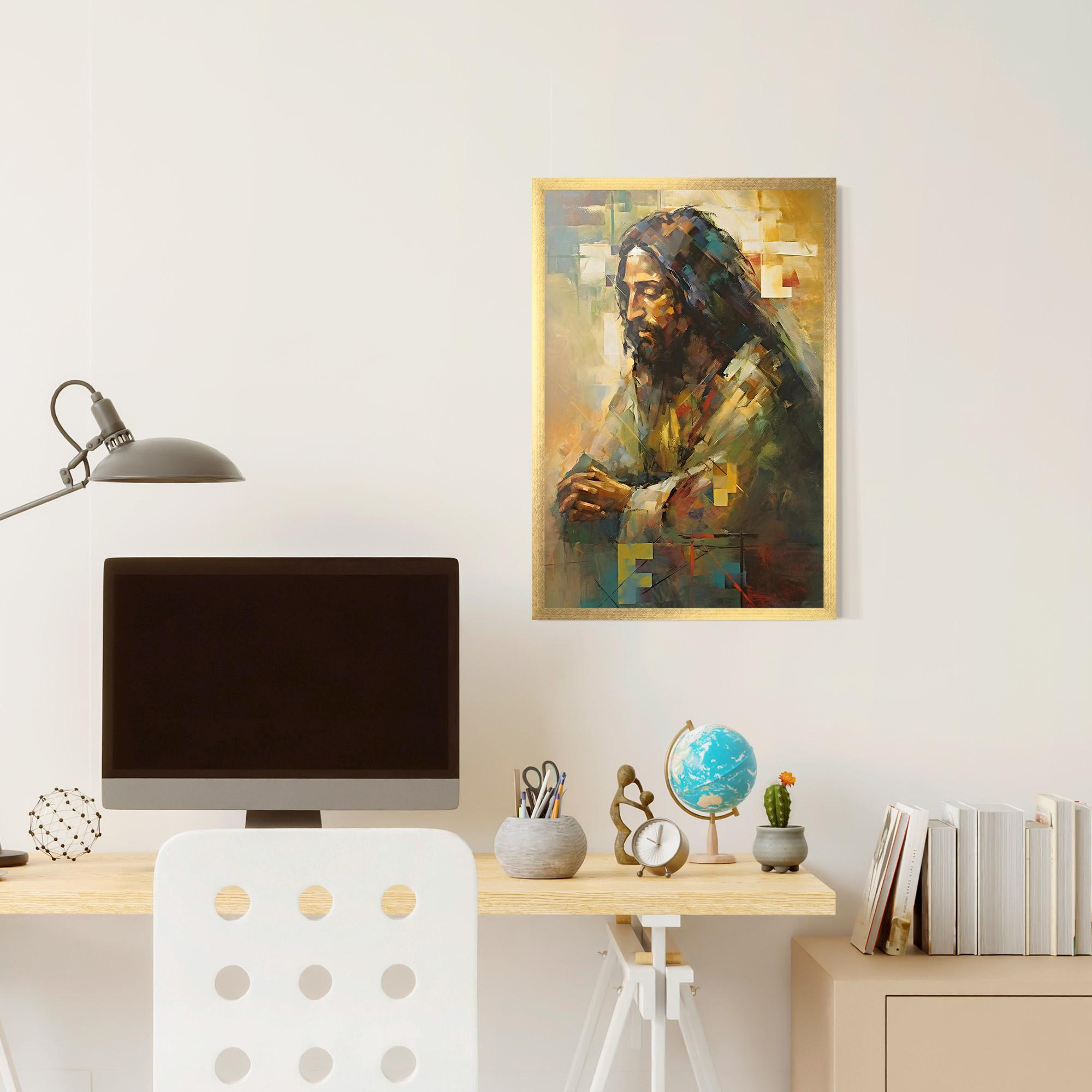 Keretezett Poszter Christ Painting Art mockup 6