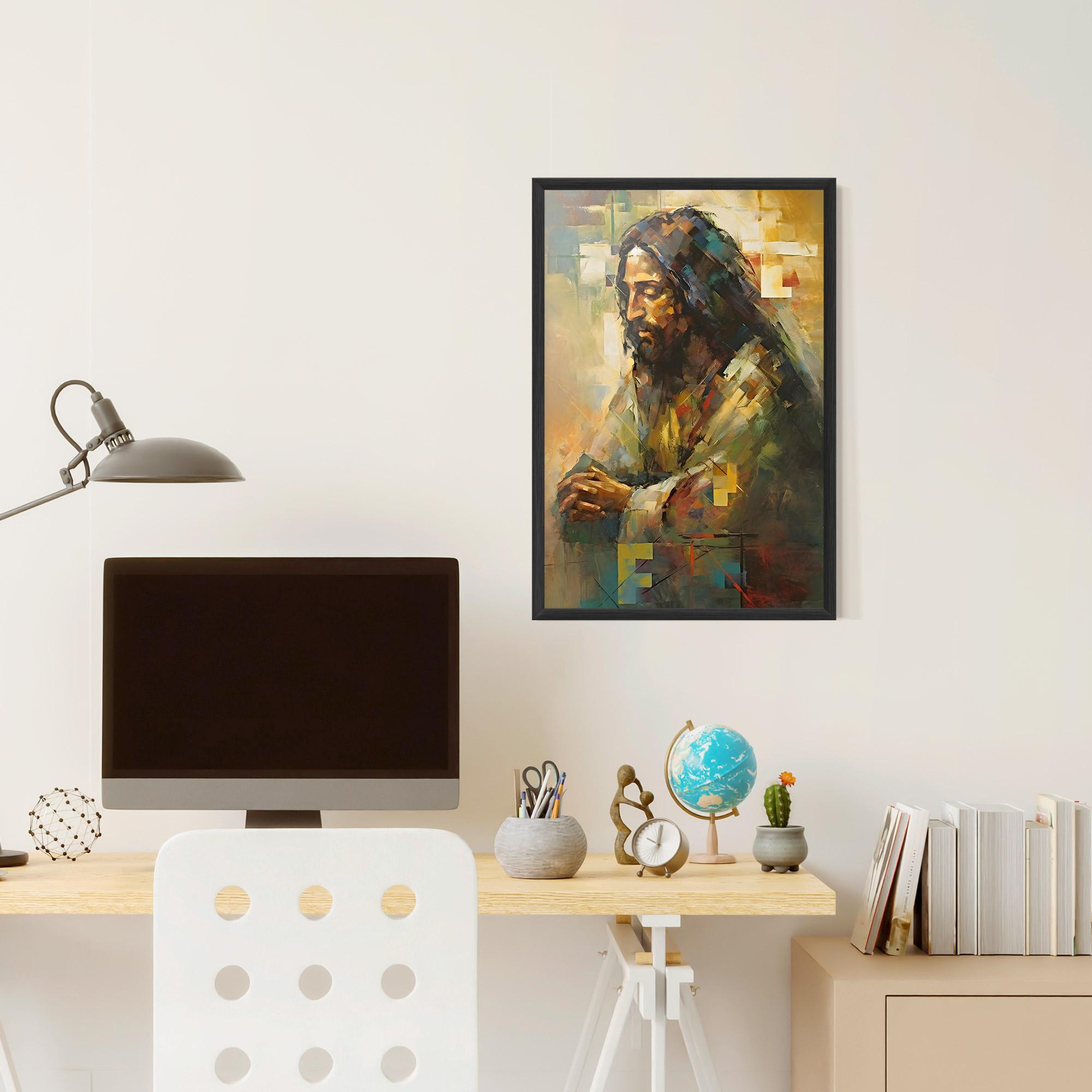 Keretezett Poszter Christ Painting Art mockup 6